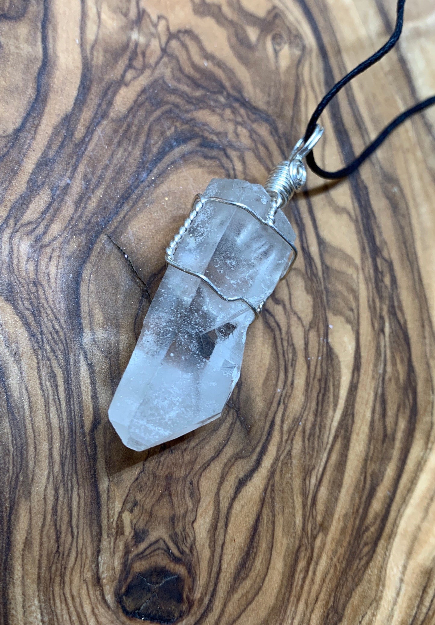 Lemurian Quartz Wire Wrapped Necklace              NCK-0589