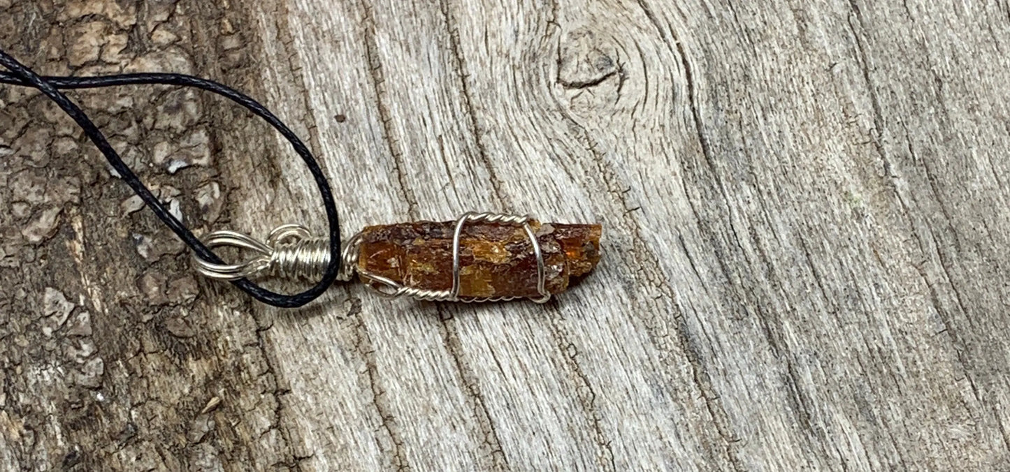 Red Kyanite Wire Wrapped Necklace  NCK-0565 Shop Wholesale Crystals