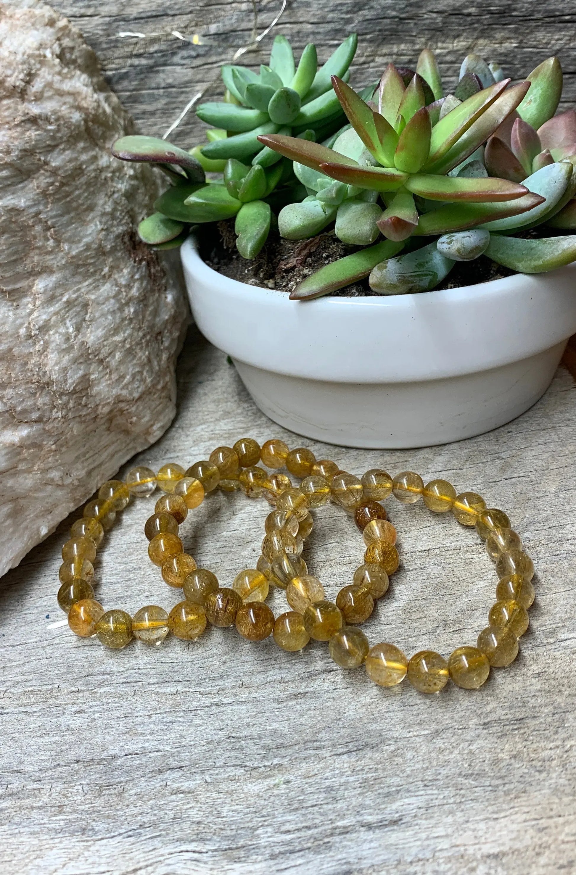 Golden Rulilated Quartz Bracelet BRC-0087 Shop Wholesale Crystals