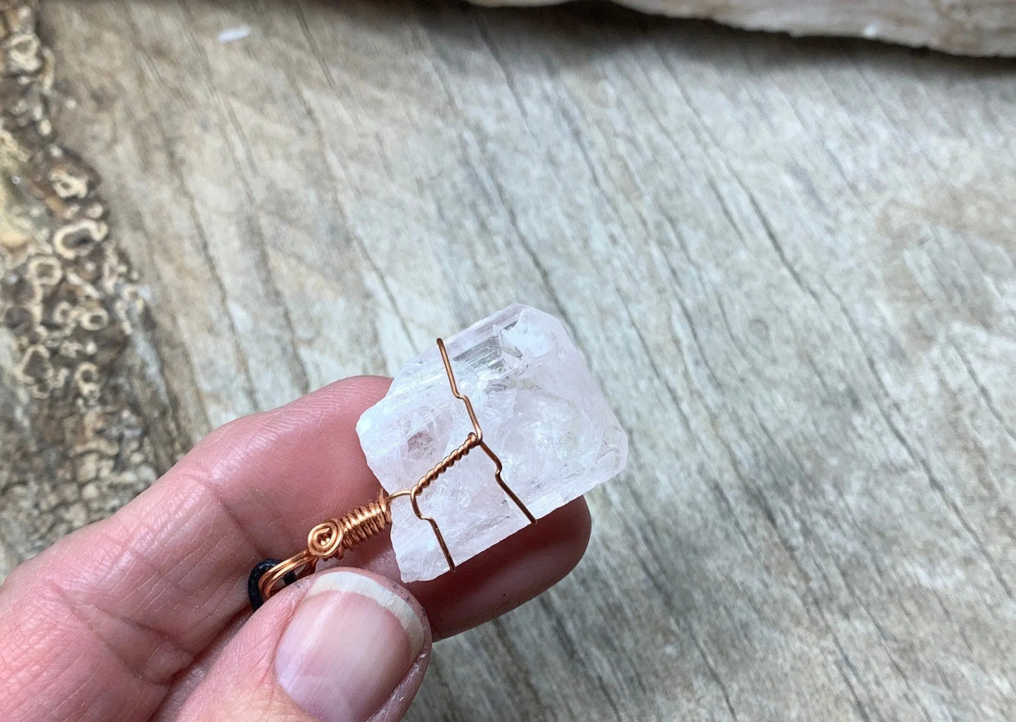 Danburite  Wire Wrapped Necklace  NCK-0581 Shop Wholesale Crystals