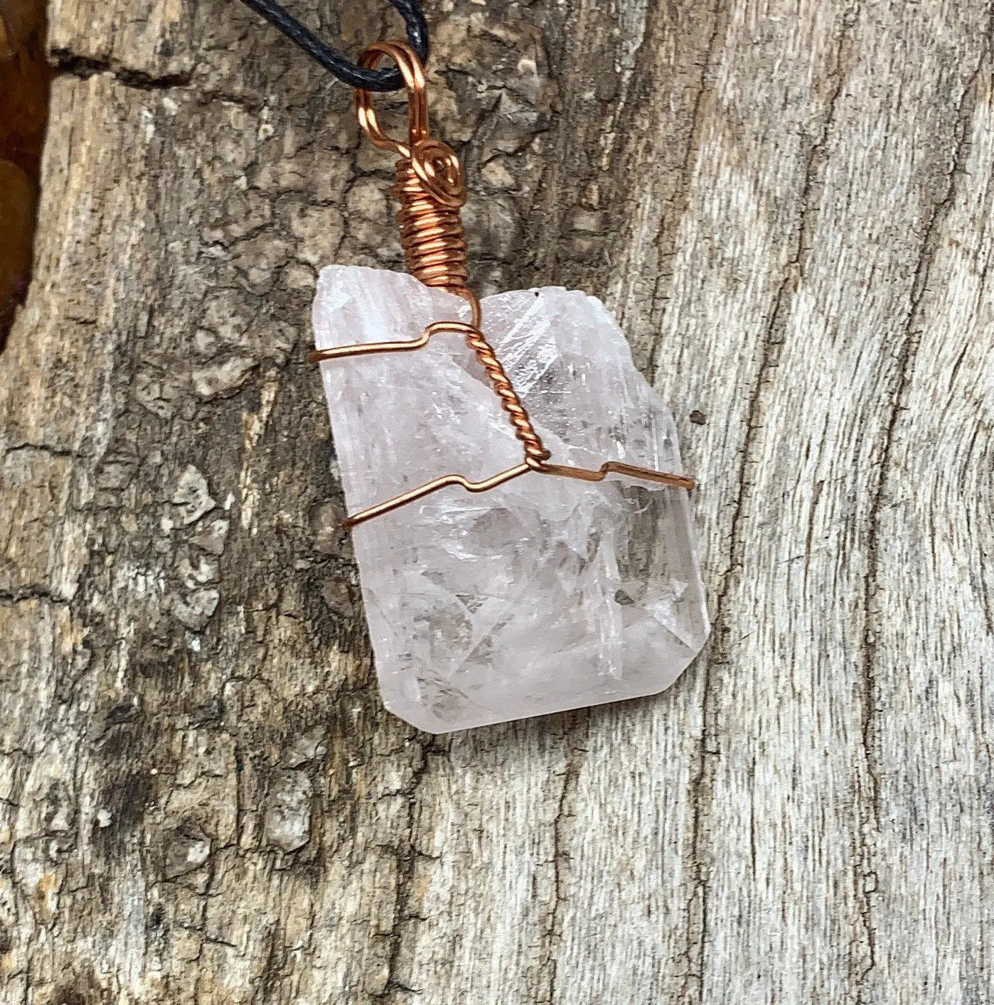 Danburite  Wire Wrapped Necklace  NCK-0581 Shop Wholesale Crystals