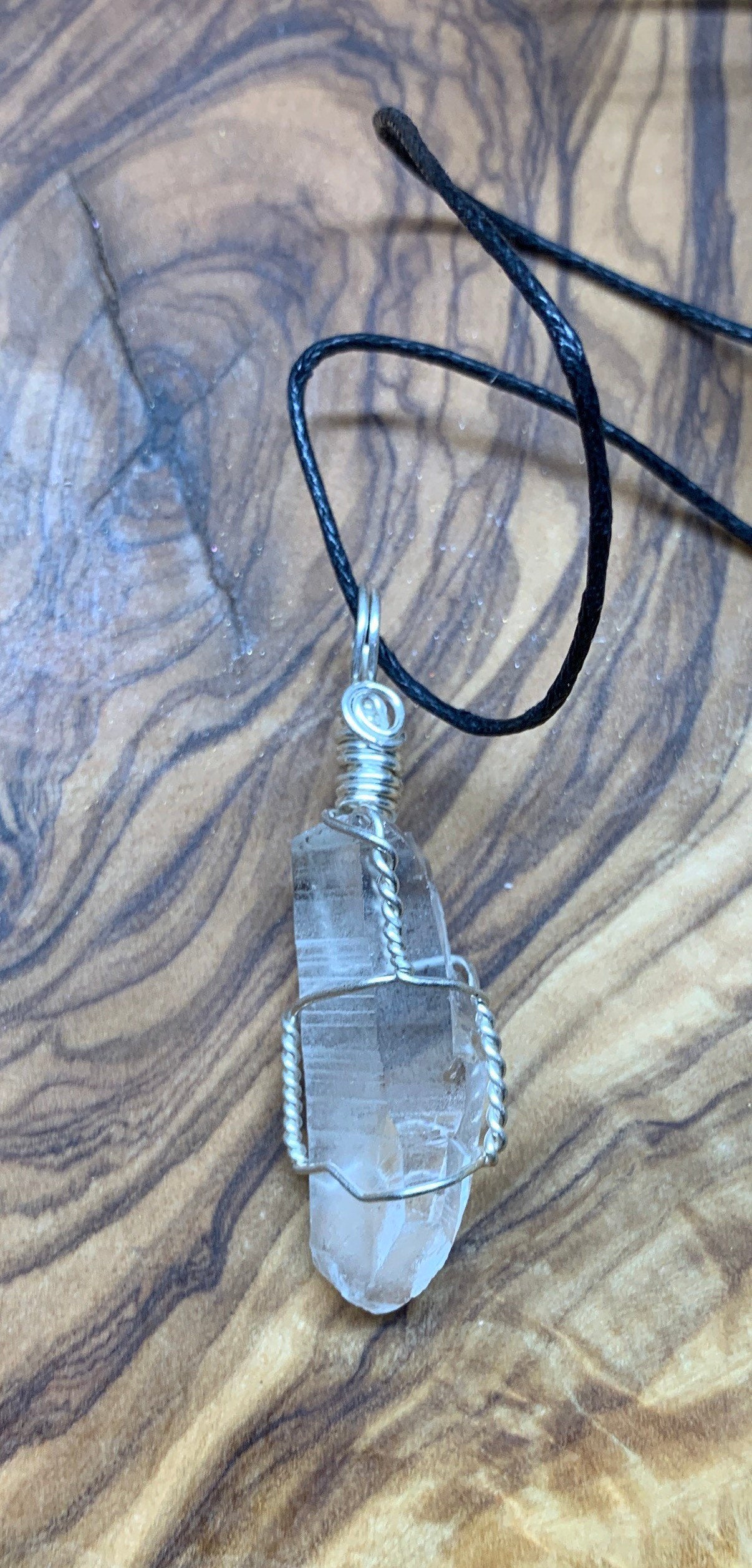 Lemurian Quartz Wire Wrapped Necklace              NCK-0595