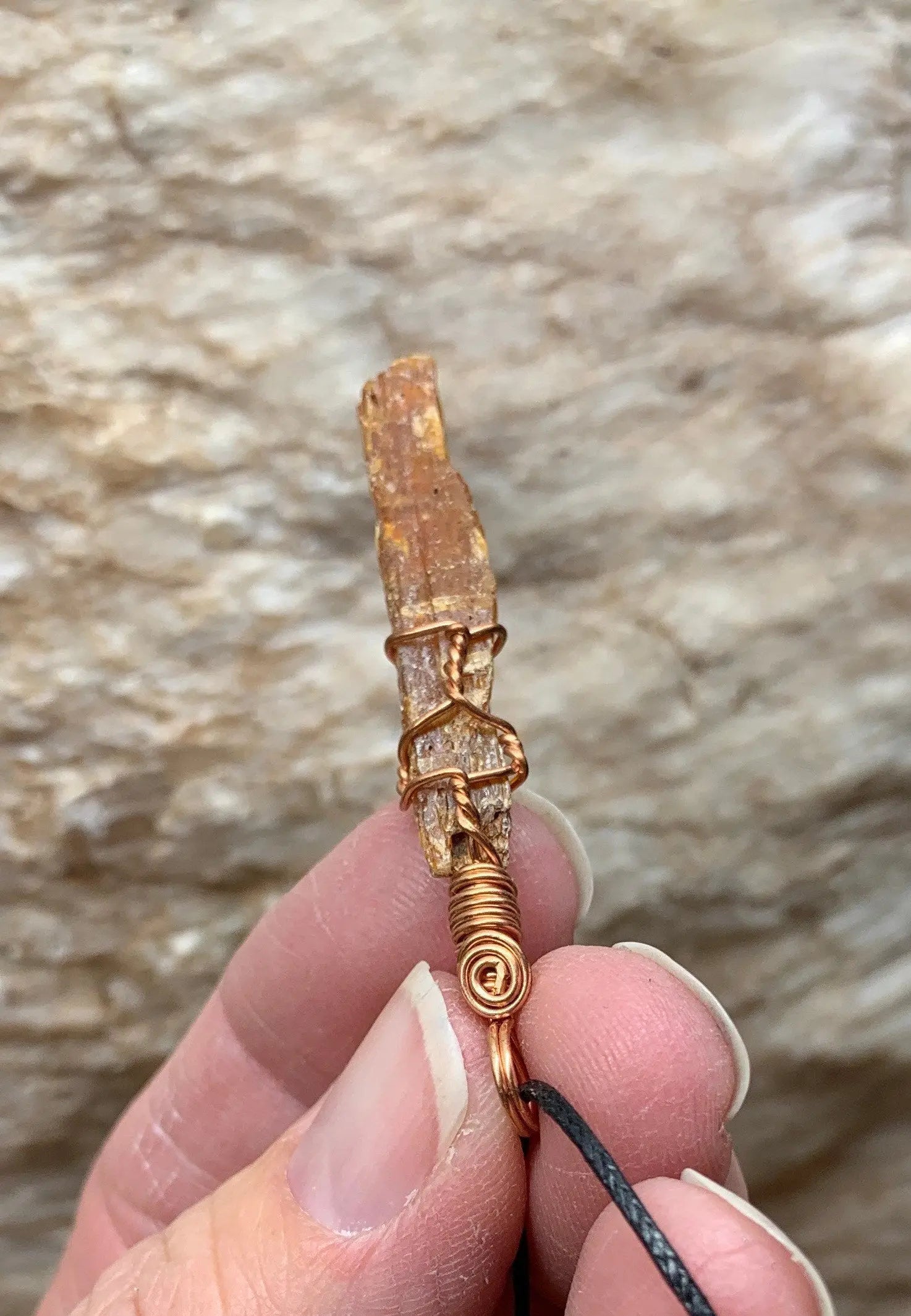 Red Kyanite Wire Wrapped Necklace  NCK-0591 Shop Wholesale Crystals