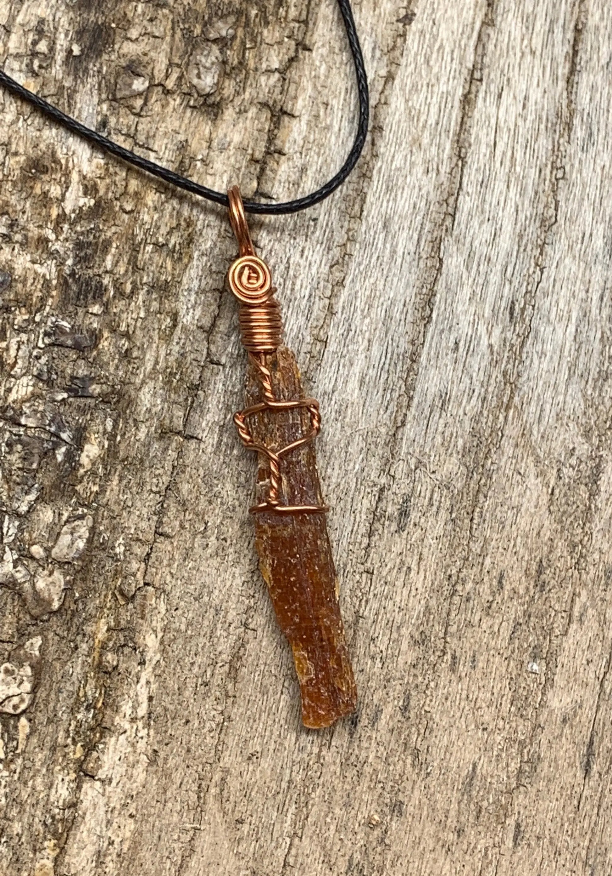 Red Kyanite Wire Wrapped Necklace  NCK-0591 Shop Wholesale Crystals