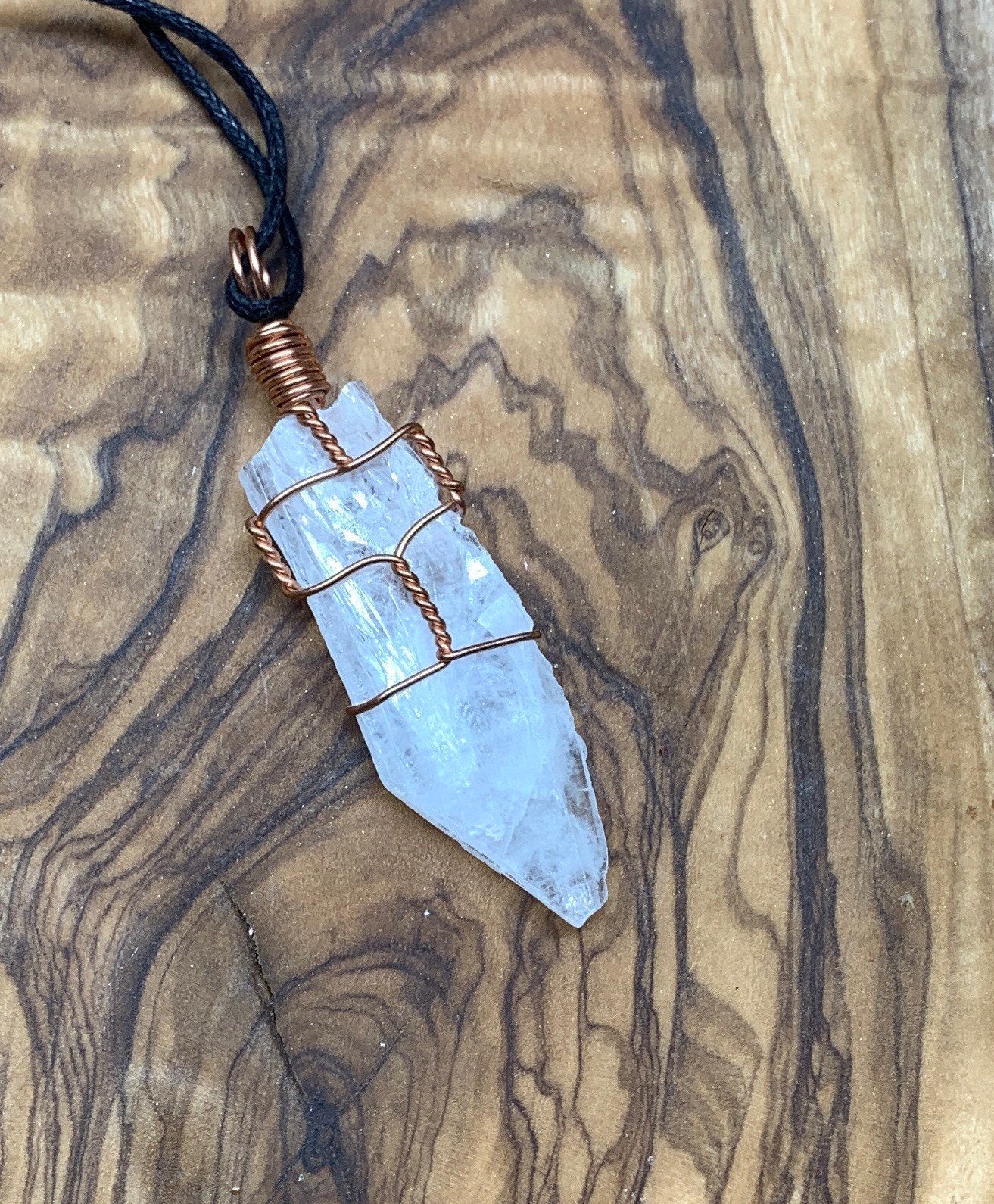 Celestite Wire Wrapped Necklace  NCK-0582