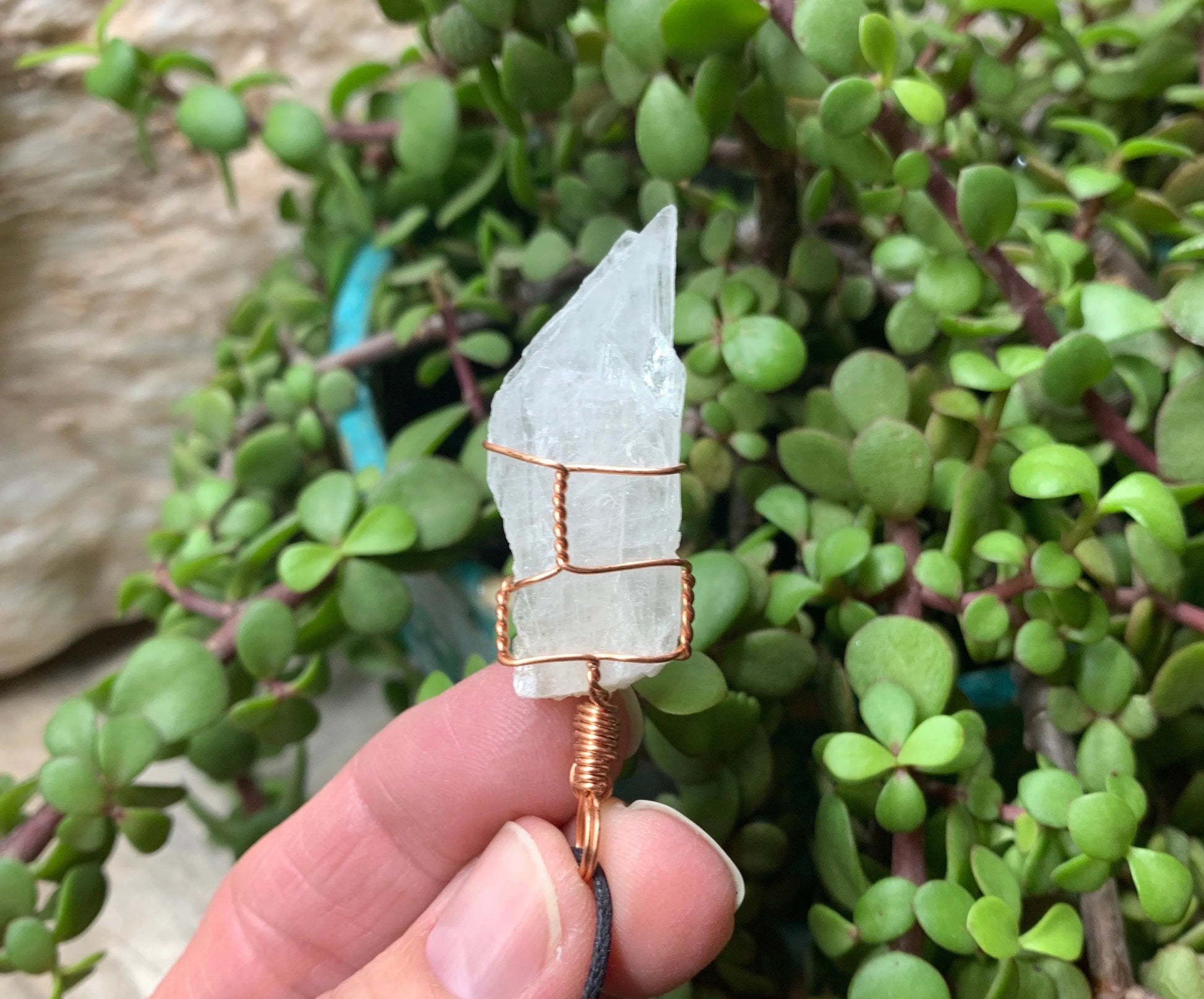 Celestite Wire Wrapped Necklace  NCK-0645 Shop Wholesale Crystals