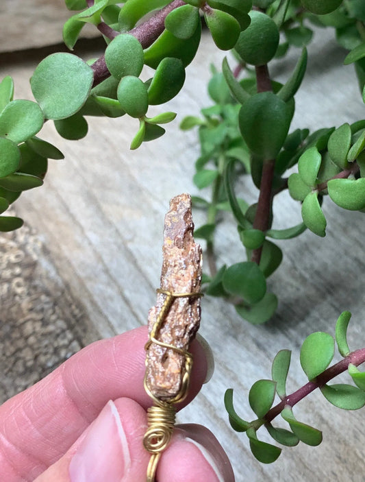 Red Kyanite Wire Wrapped Necklace  NCK-0566 Shop Wholesale Crystals