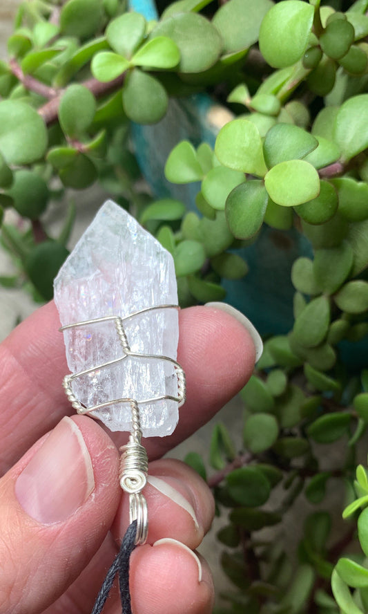 Celestite Wire Wrapped Necklace  NCK-0646