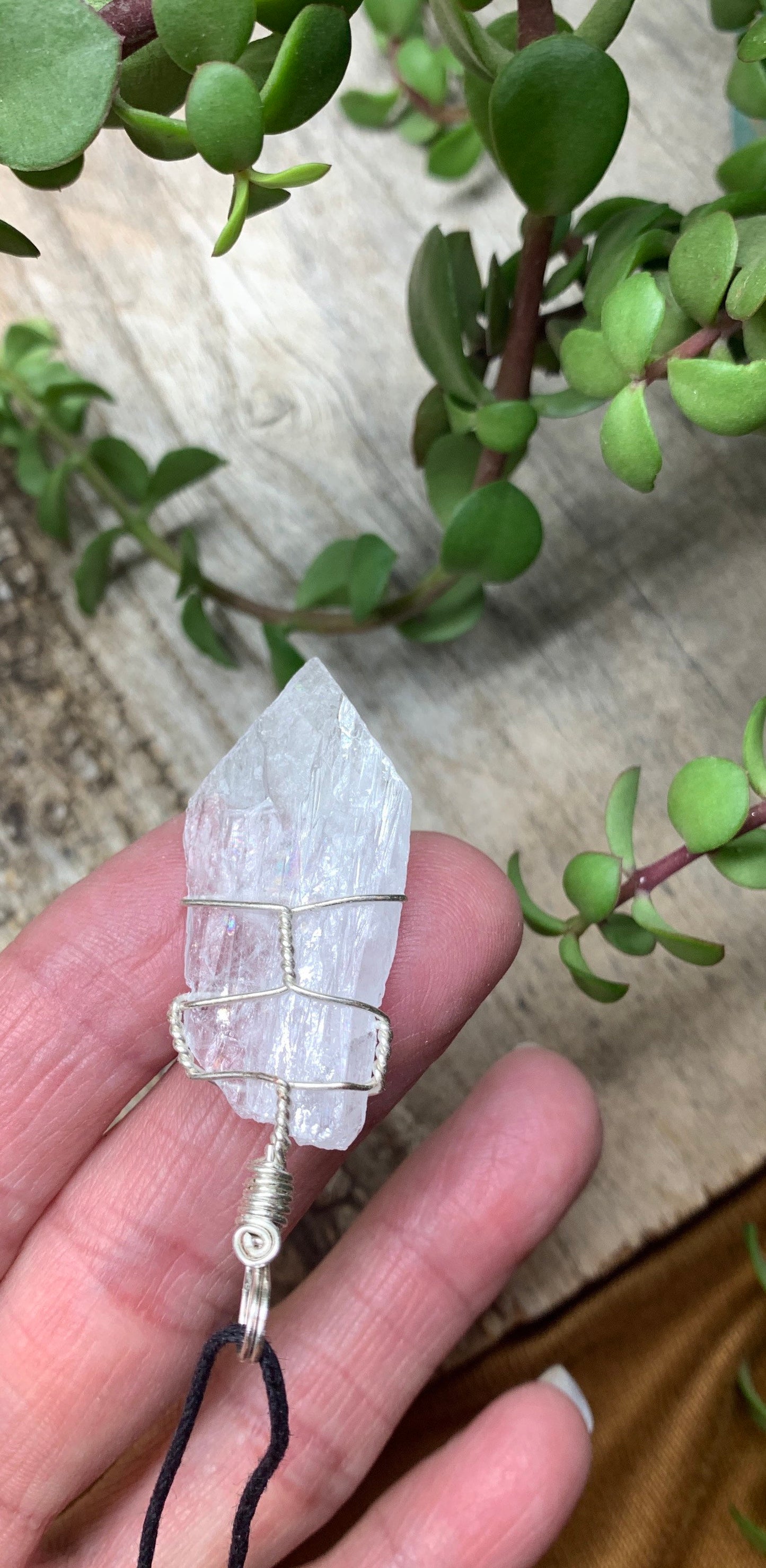 Celestite Wire Wrapped Necklace  NCK-0646