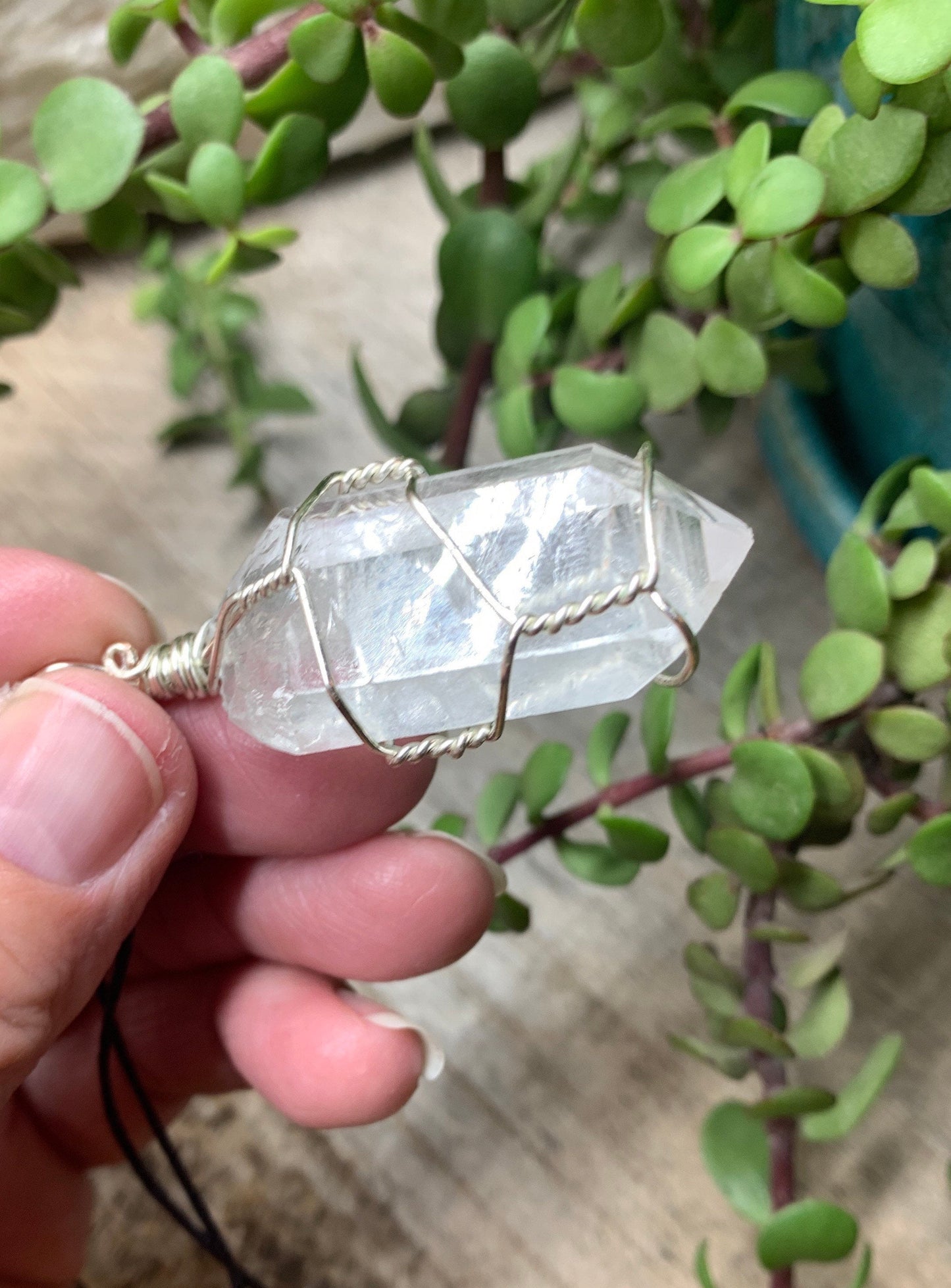 Clear Quartz Wire Wrapped Necklace        NCK-0724