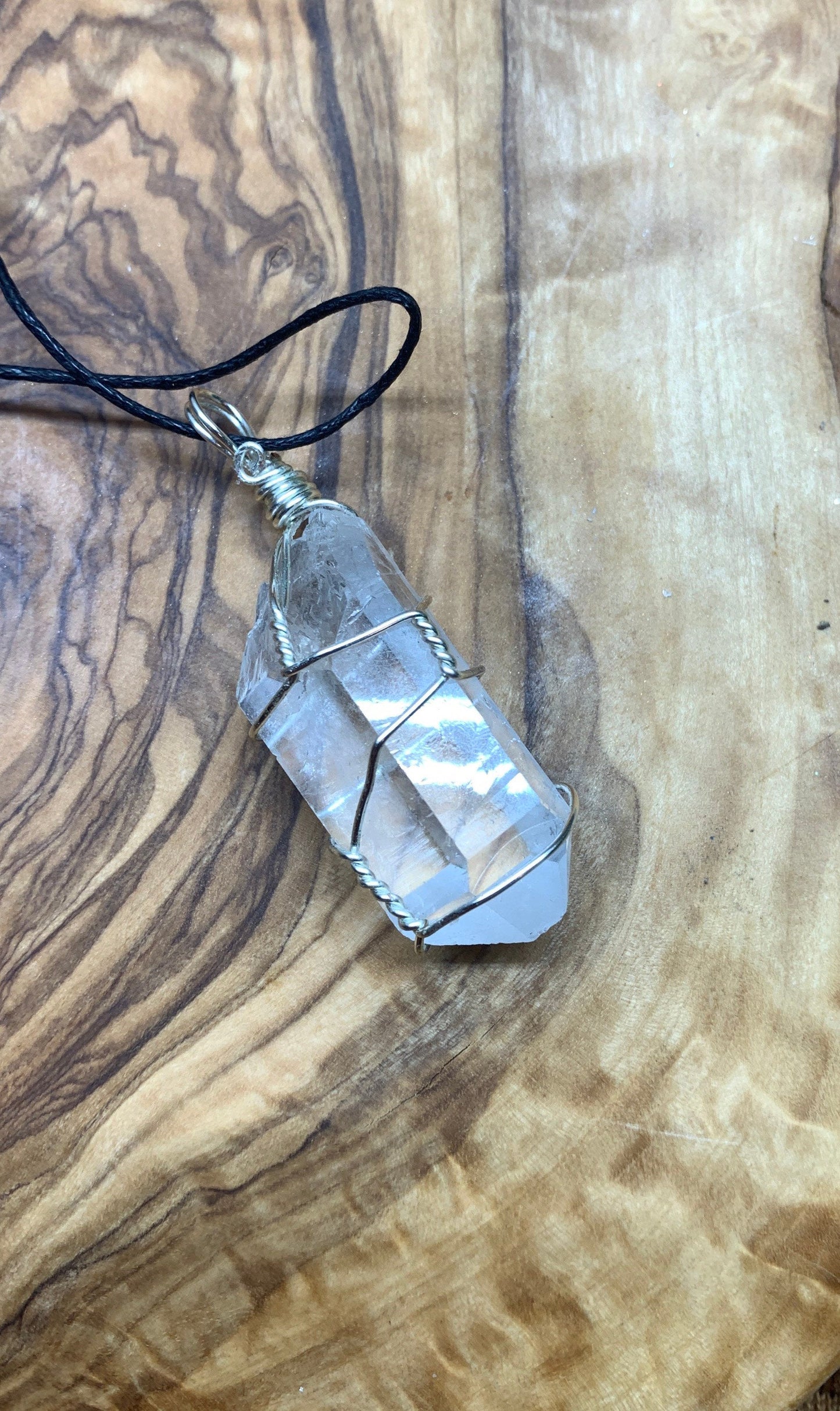 Clear Quartz Wire Wrapped Necklace        NCK-0724