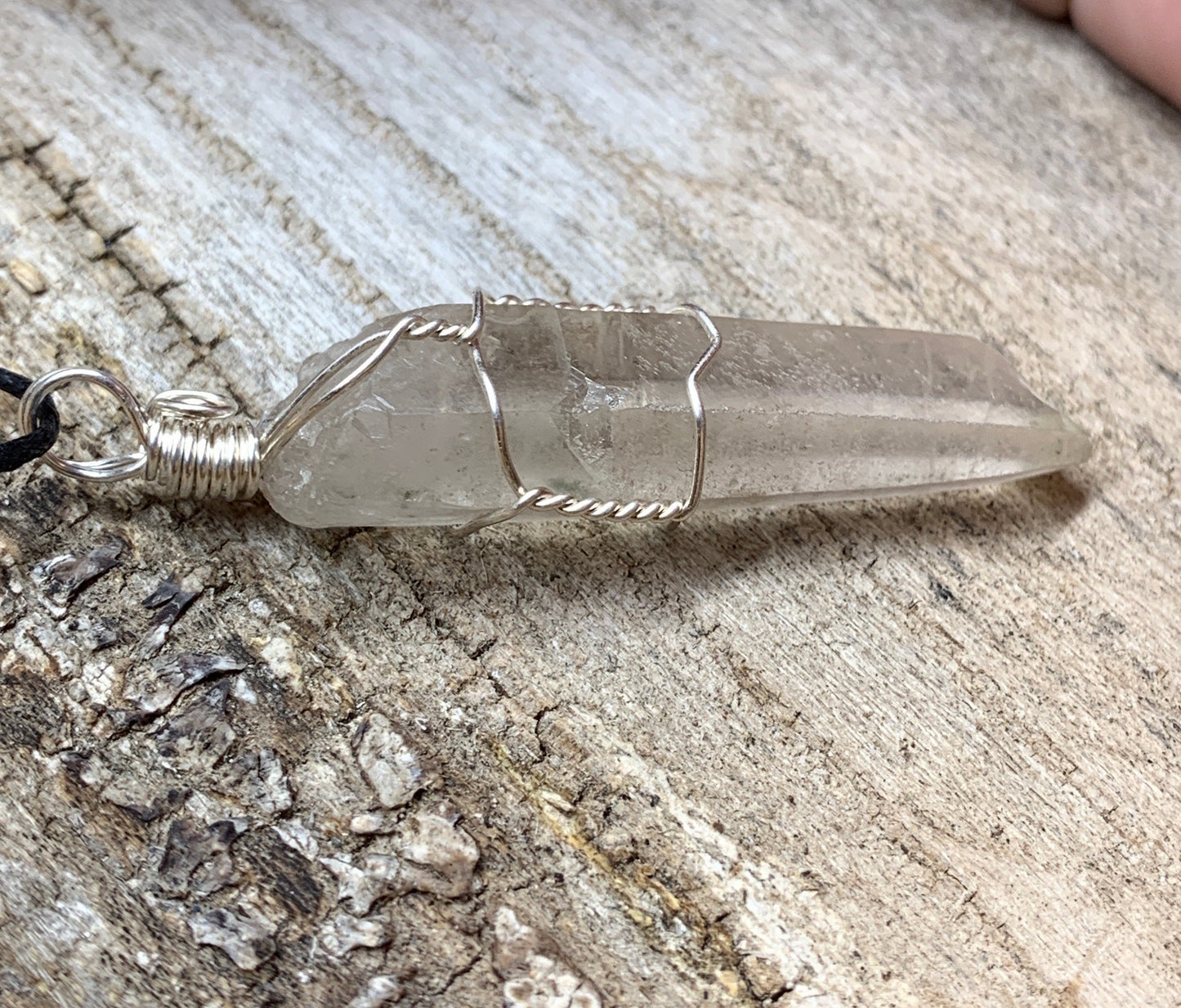 Lemurian Quartz Wire Wrapped Necklace              NCK-0600