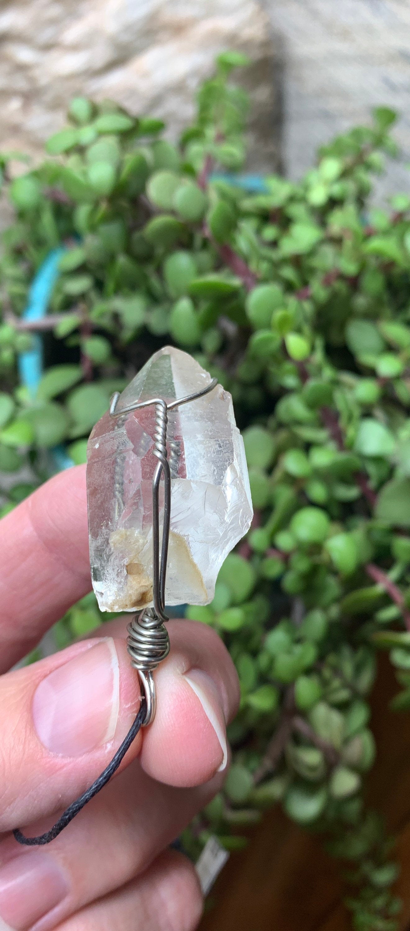 Lemurian Quartz Wire Wrapped Necklace              NCK-0665