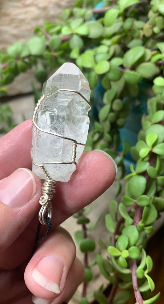 Clear Quartz Wire Wrapped Necklace        NCK-0732