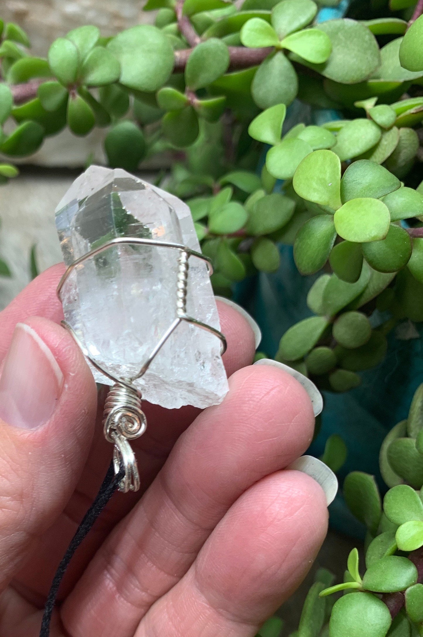 Clear Quartz Wire Wrapped Necklace        NCK-0731