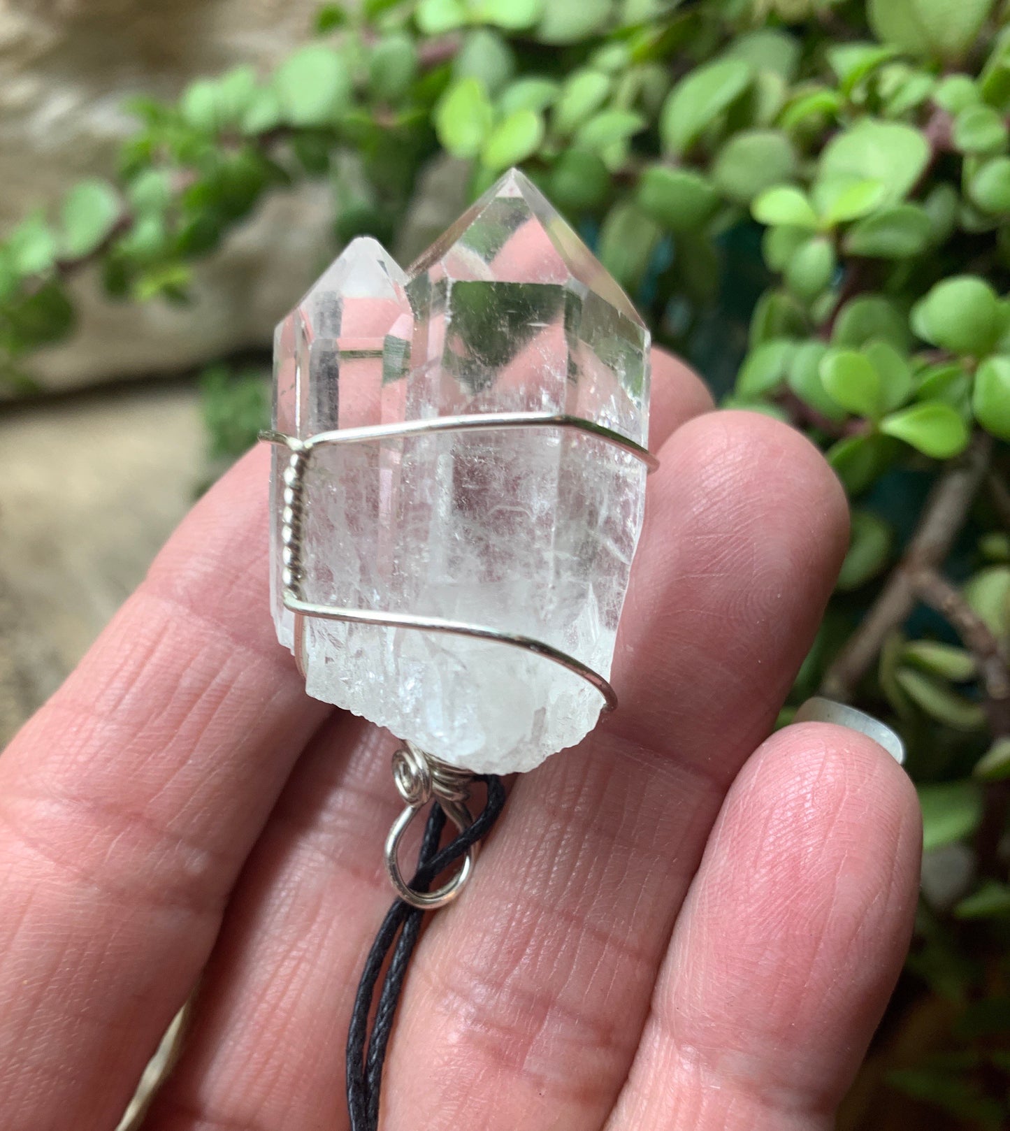 Clear Quartz Wire Wrapped Necklace        NCK-0731