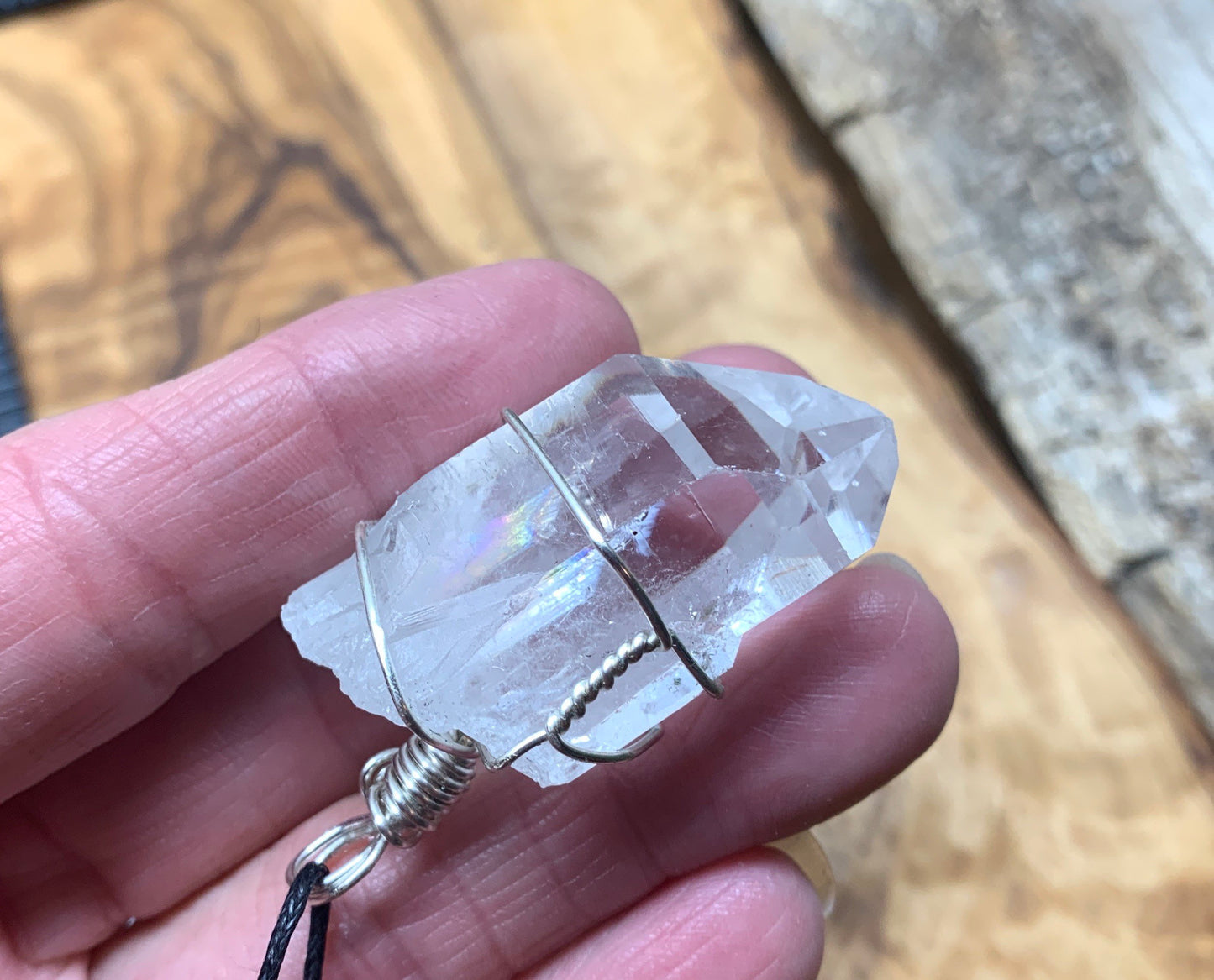 Clear Quartz Wire Wrapped Necklace        NCK-0731