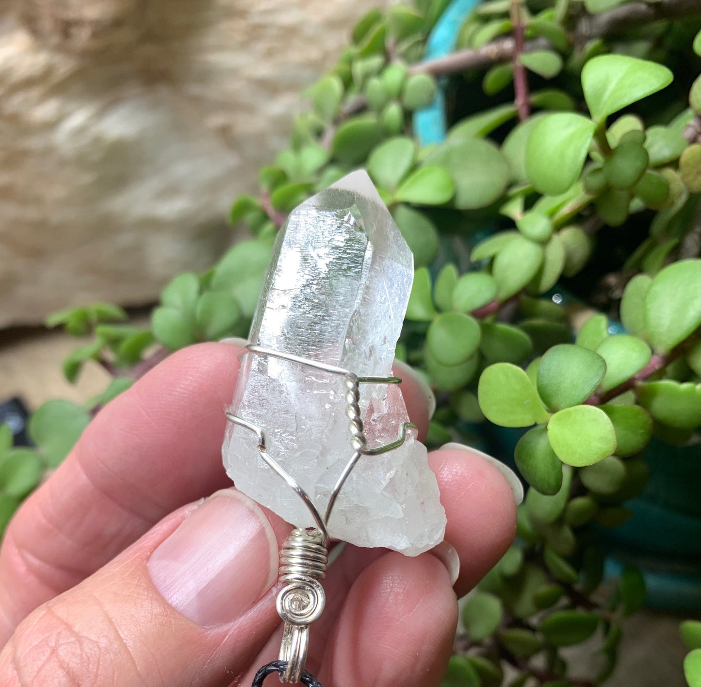 Clear Quartz Wire Wrapped Necklace        NCK-0721