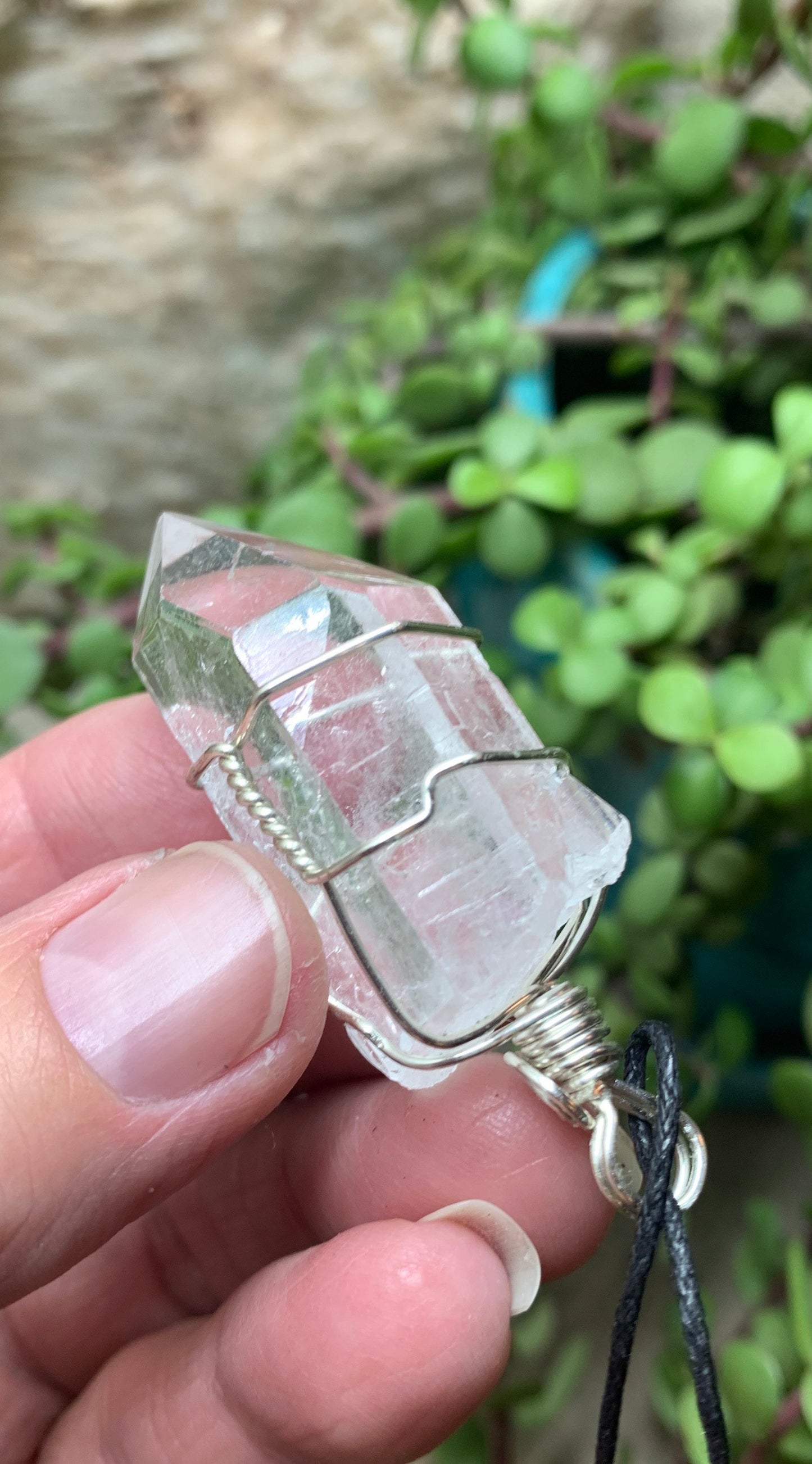 Clear Quartz Wire Wrapped Necklace        NCK-0723