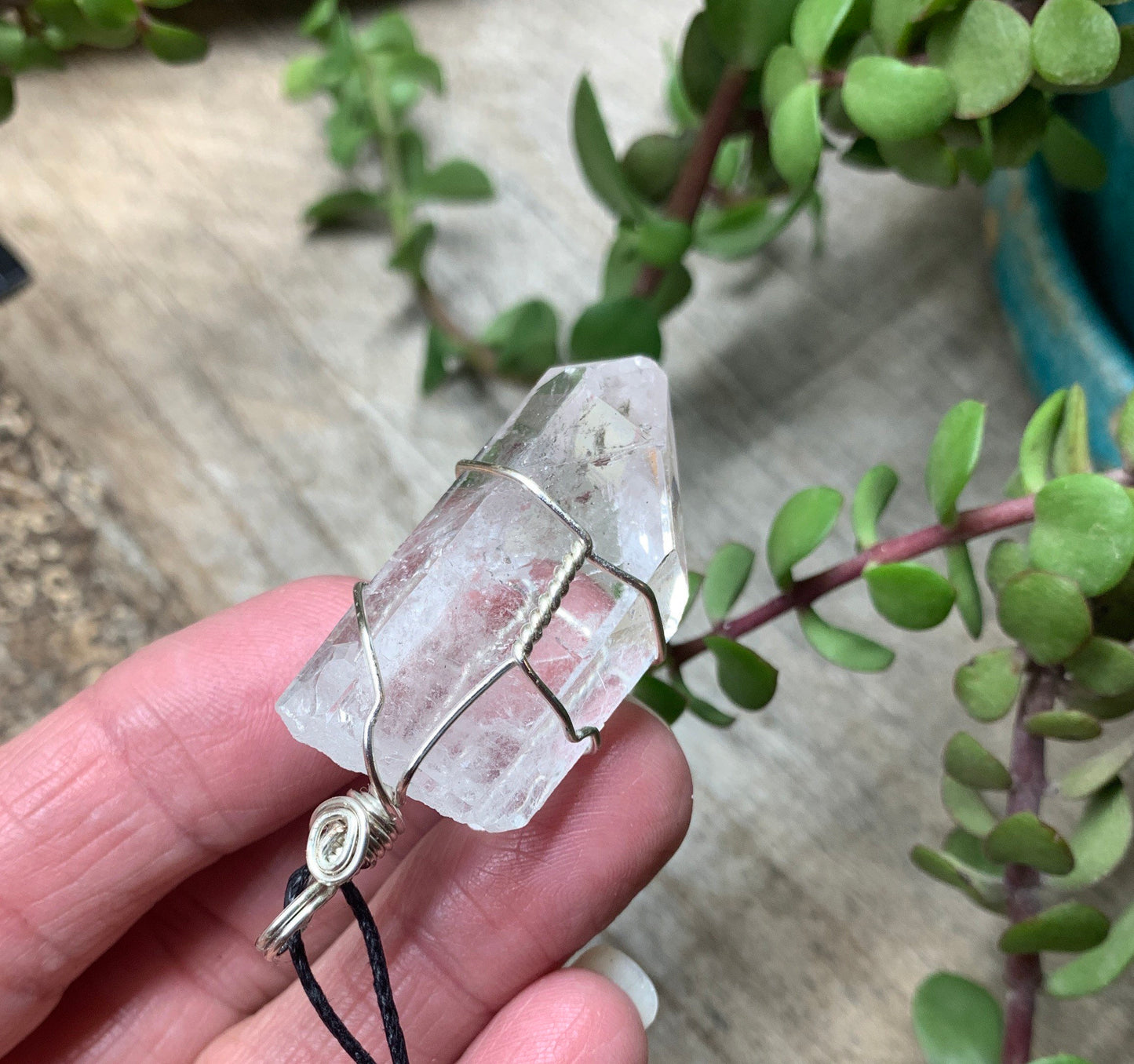 Clear Quartz Wire Wrapped Necklace        NCK-0723