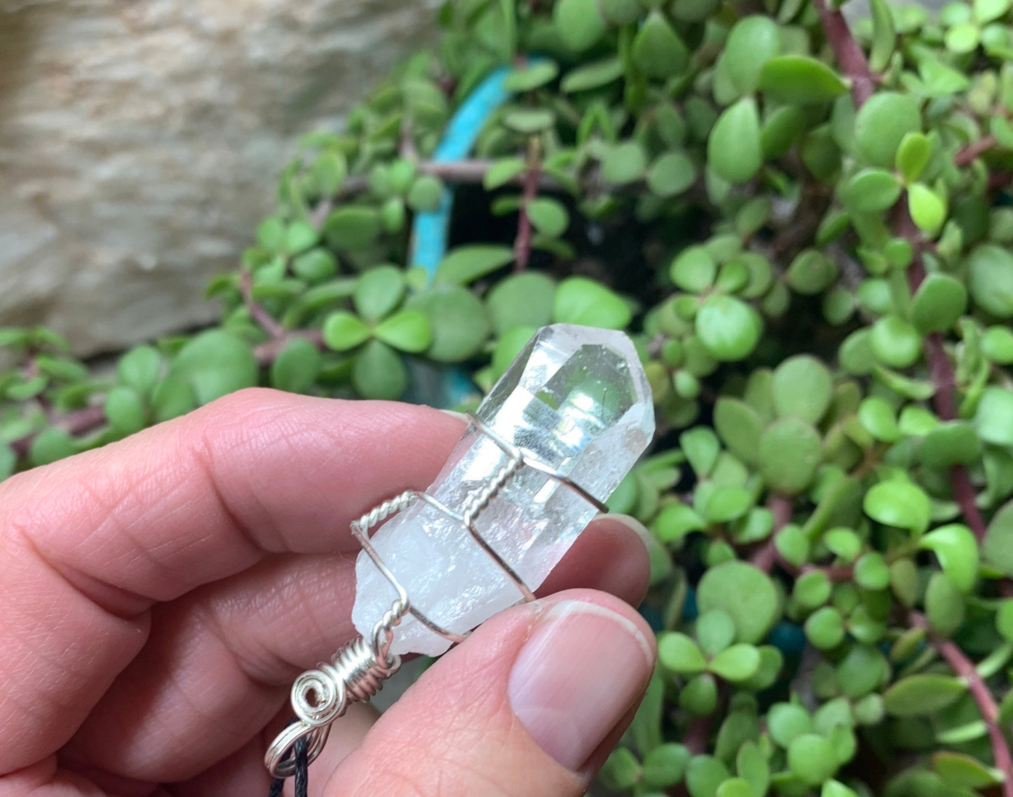 Clear Quartz Wire Wrapped Necklace        NCK-0728