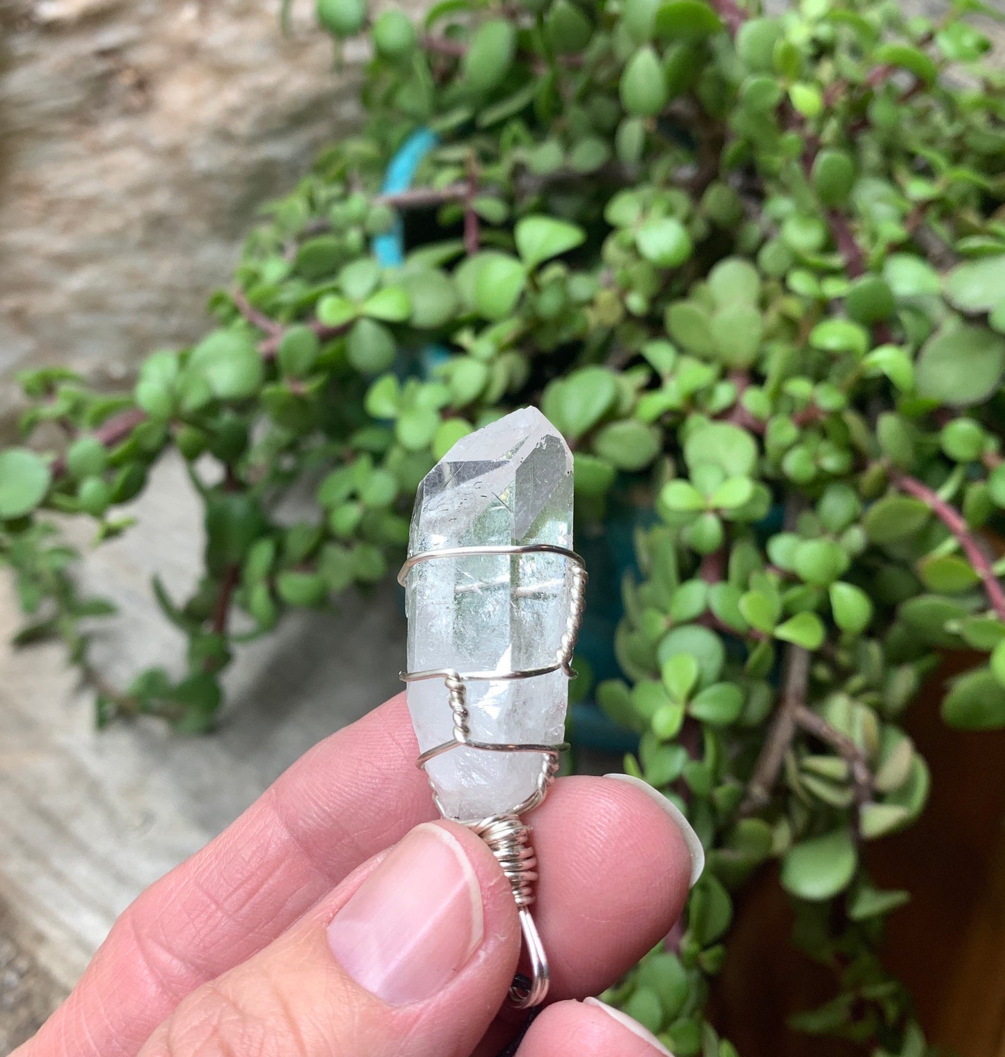 Clear Quartz Wire Wrapped Necklace        NCK-0728