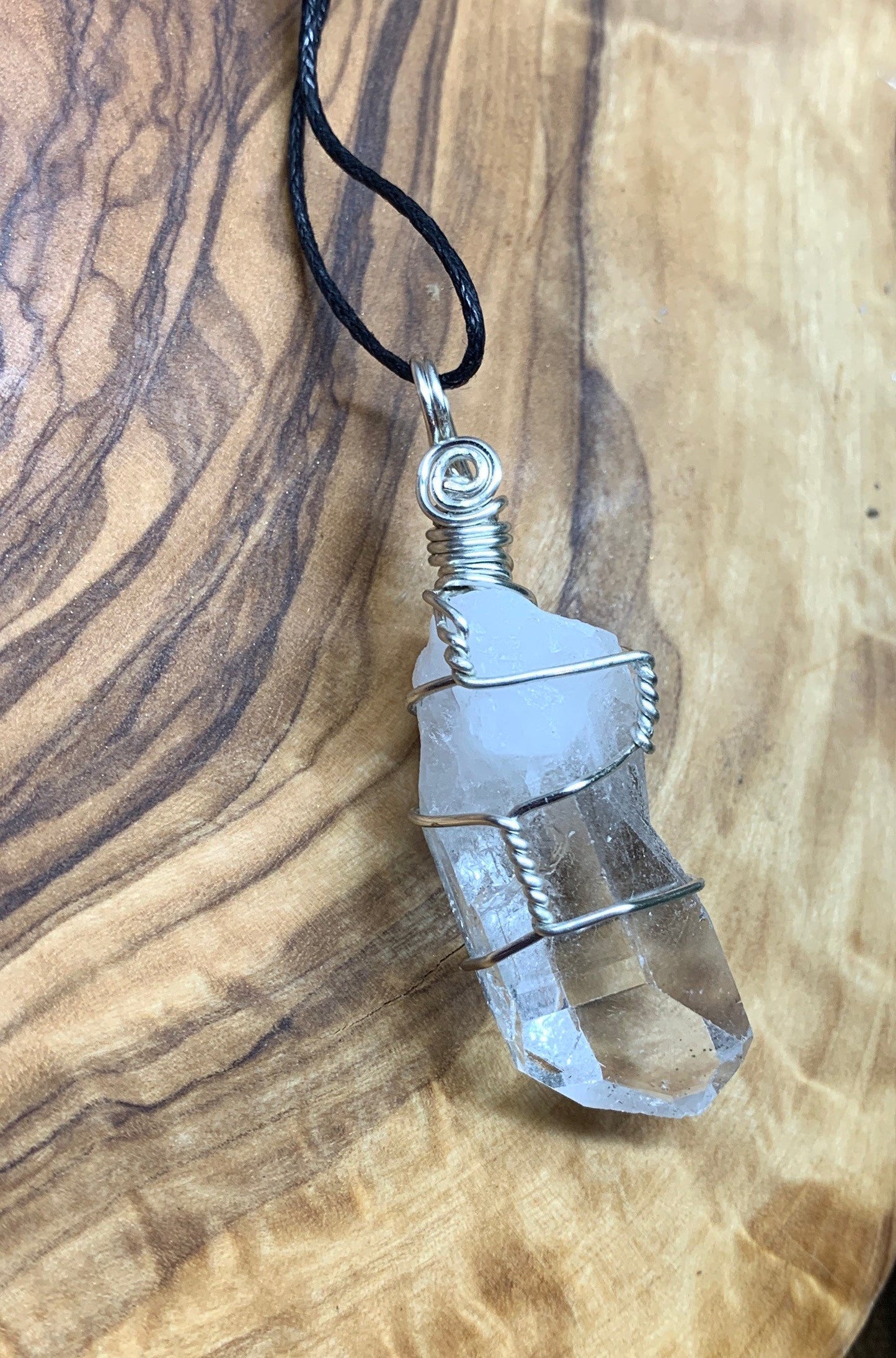 Clear Quartz Wire Wrapped Necklace        NCK-0728