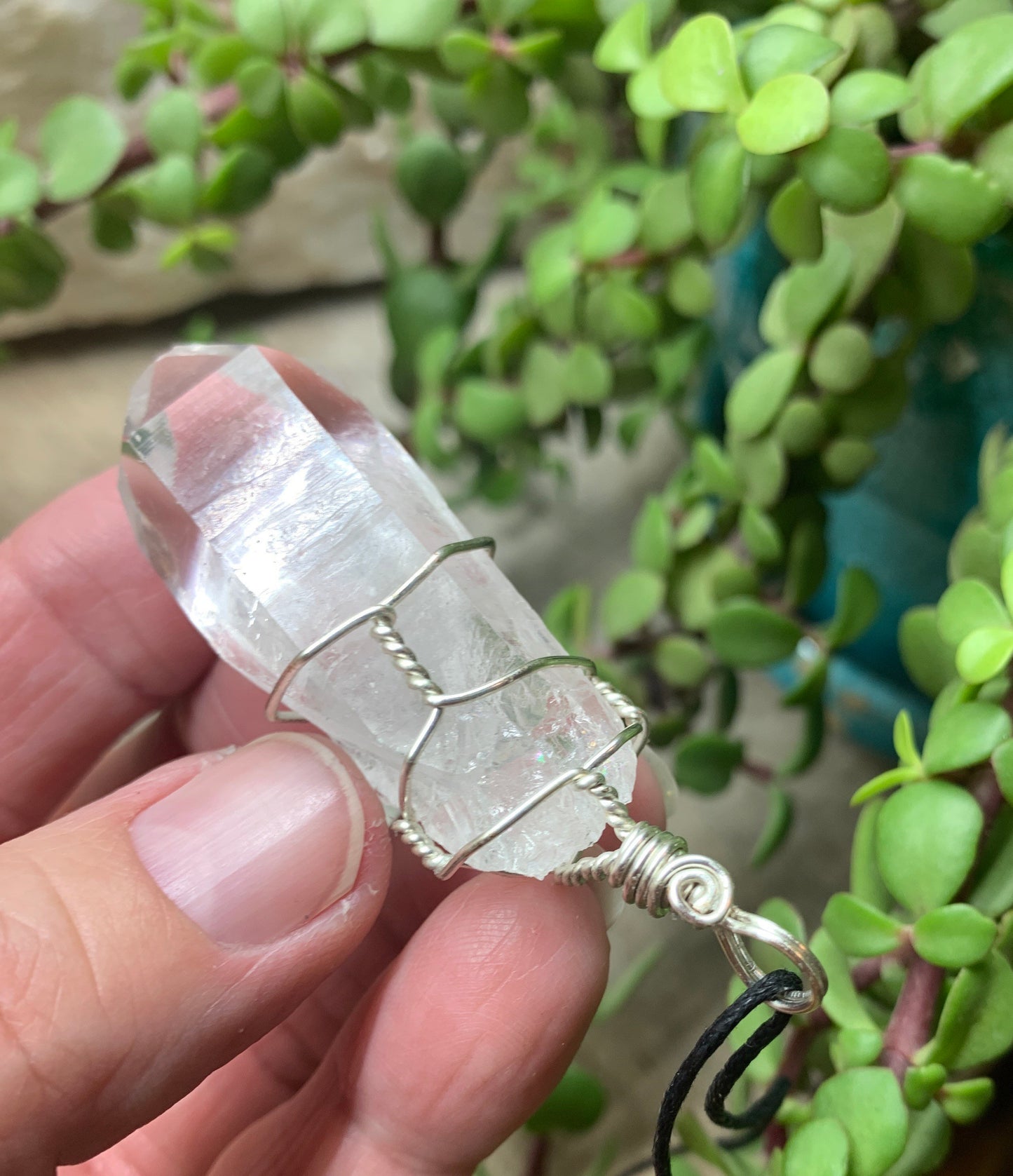 Clear Quartz Wire Wrapped Necklace        NCK-0737