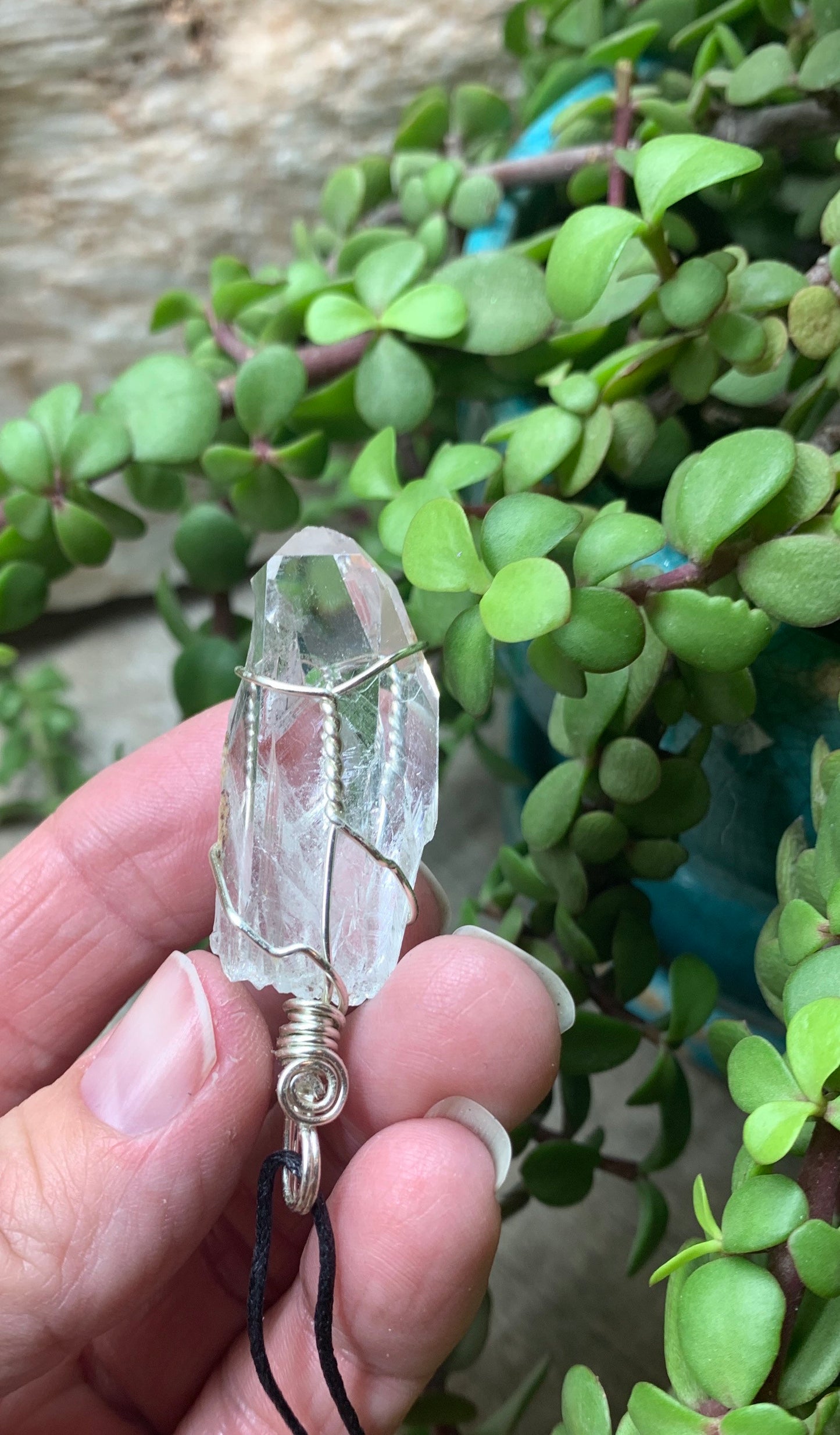 Clear Quartz Wire Wrapped Necklace        NCK-0720