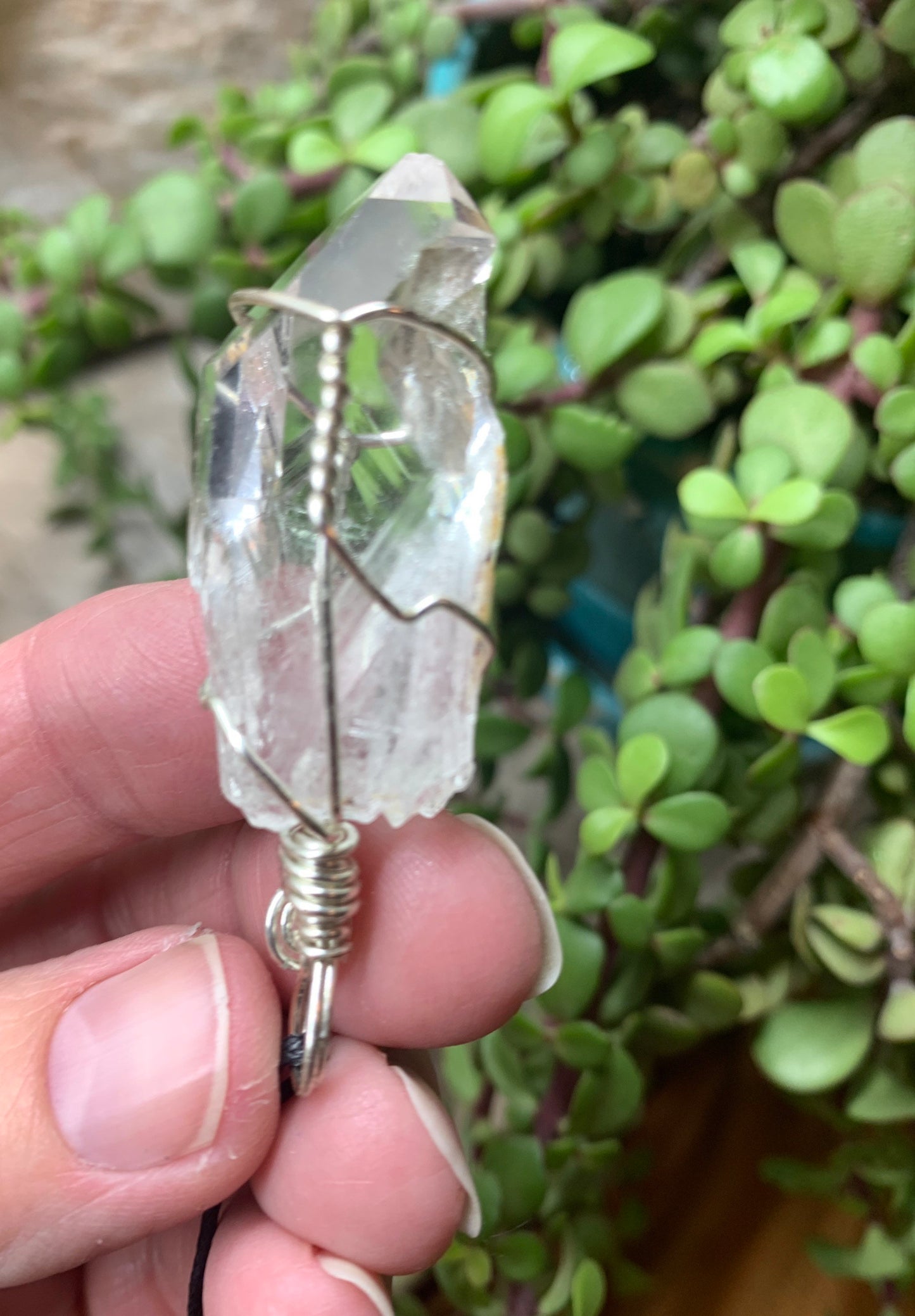 Clear Quartz Wire Wrapped Necklace        NCK-0720