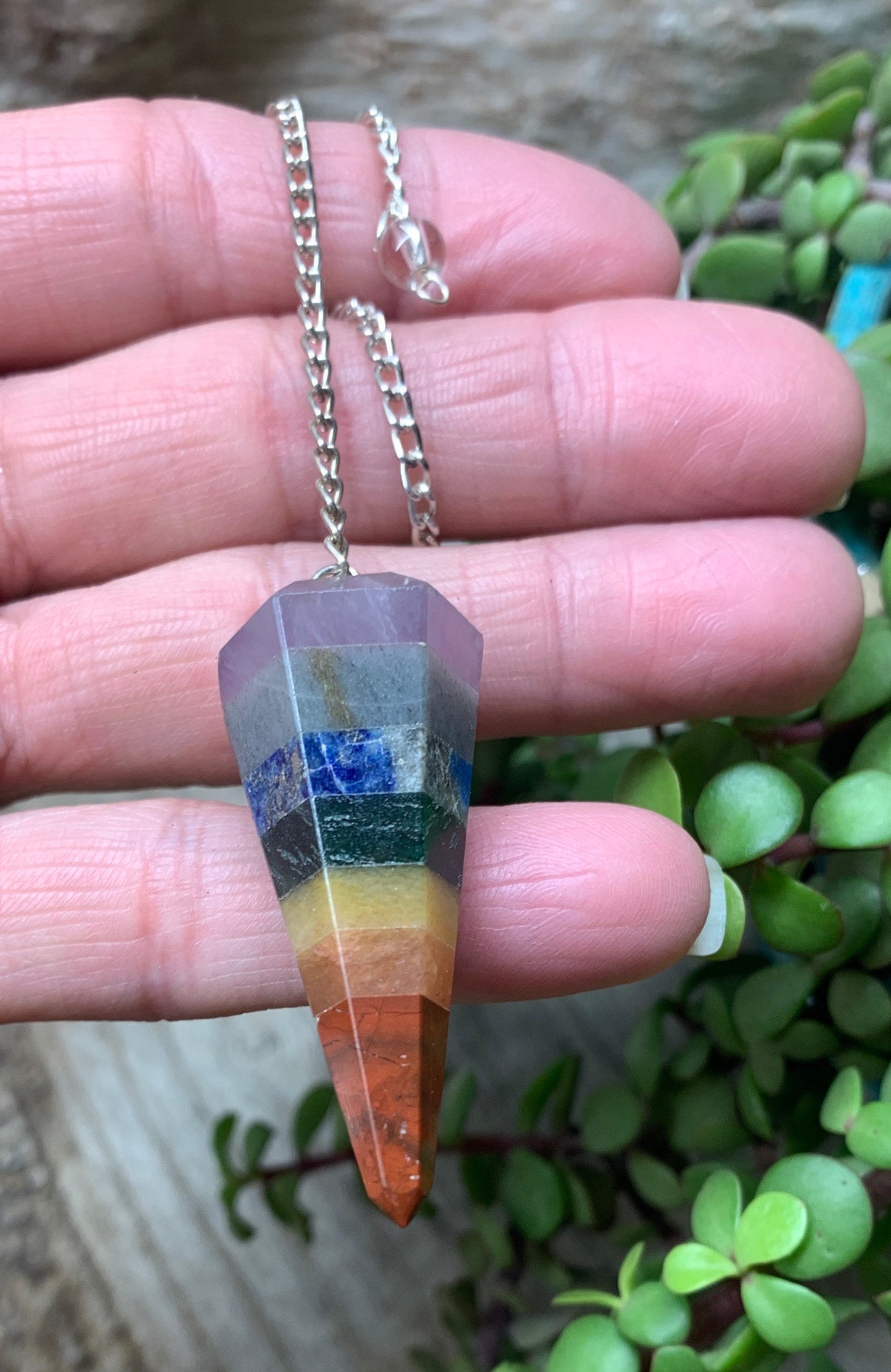 Chakra Crystals Pendulum         PND-0008