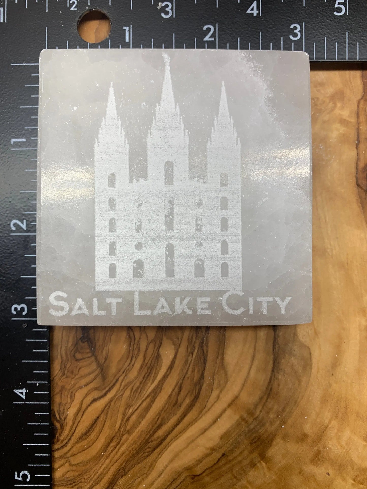 Salt Lake City Temple Etched Selenite  SEI-0216 Shop Wholesale Crystals