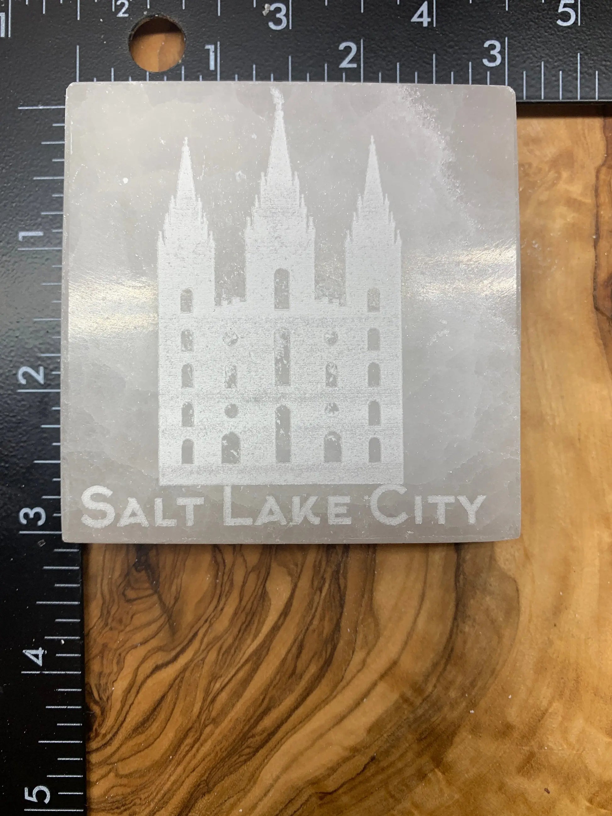 Salt Lake City Temple Etched Selenite  SEI-0216 Shop Wholesale Crystals