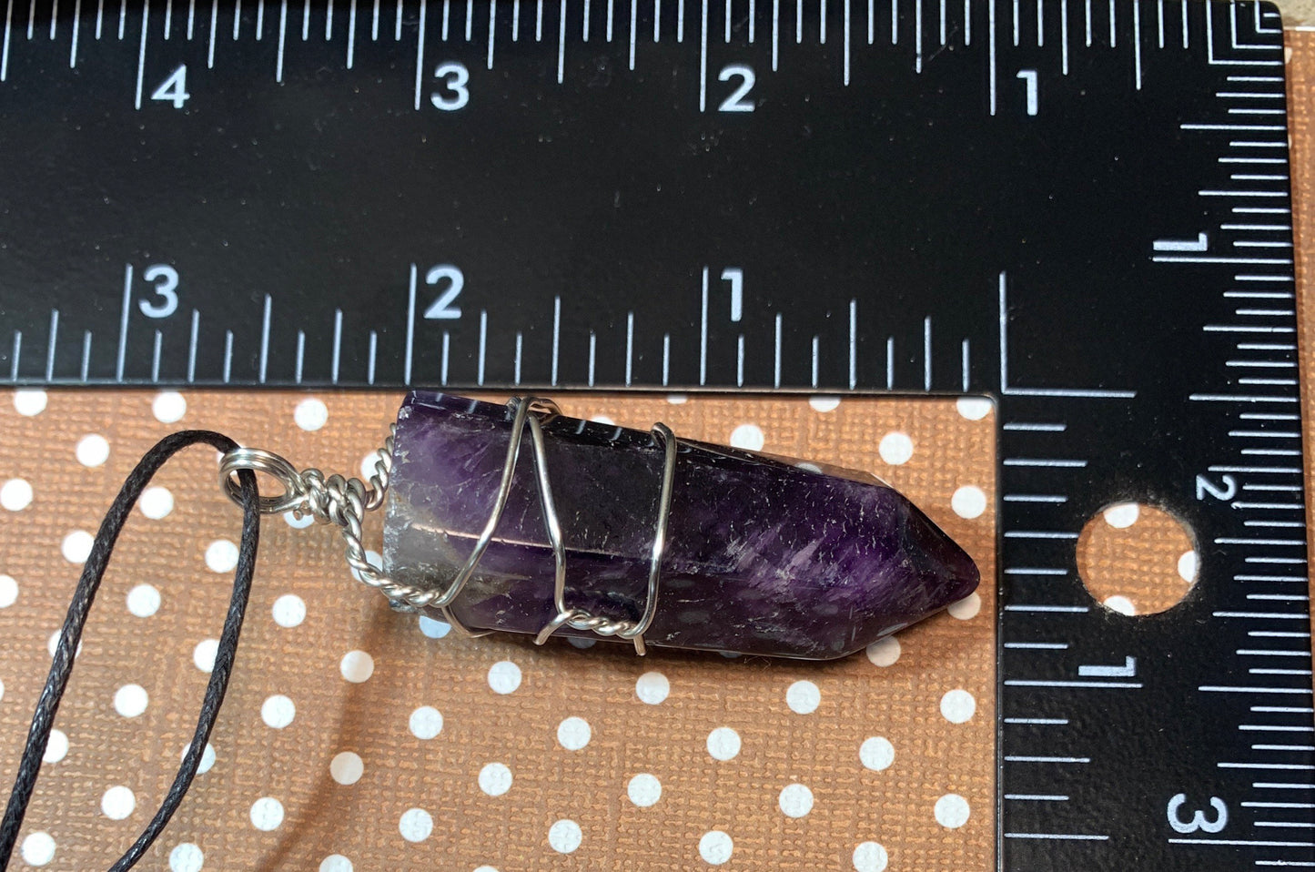 Amethyst Point Wire Wrapped Necklace              NCK-0616