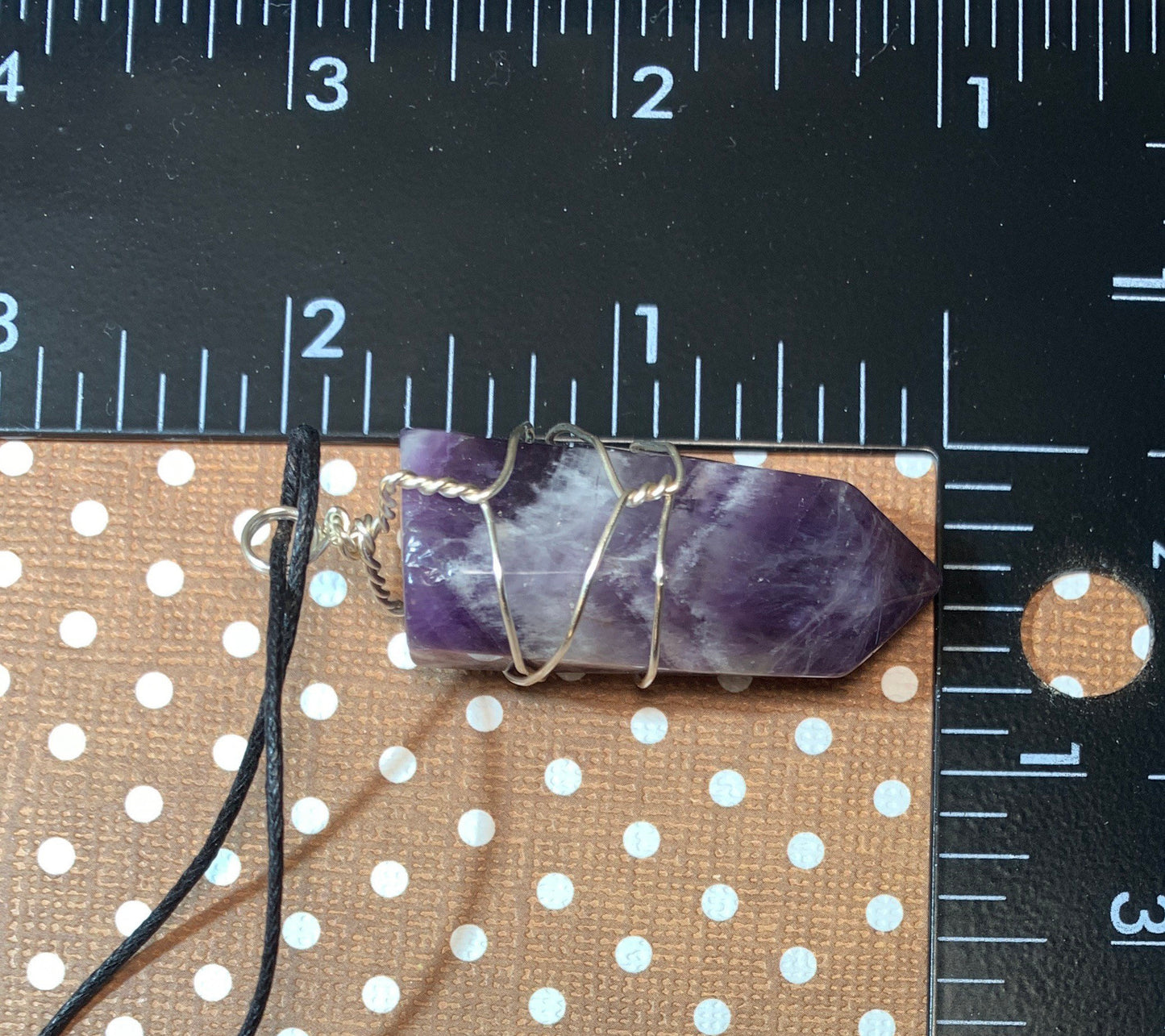 Amethyst Point Wire Wrapped Necklace              NCK-0615