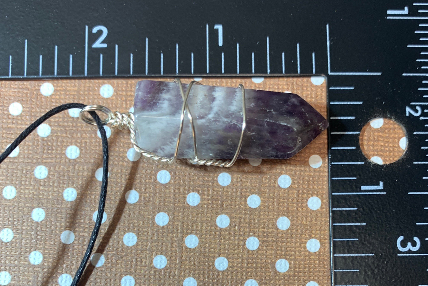 Amethyst Point Wire Wrapped Necklace              NCK-0613