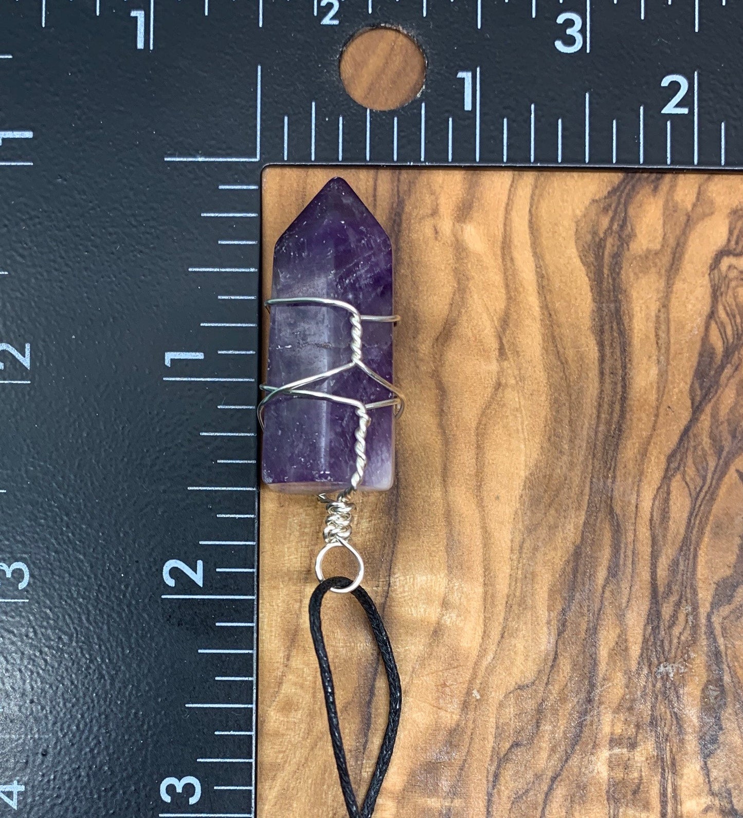 Amethyst Point Wire Wrapped Necklace              NCK-0635