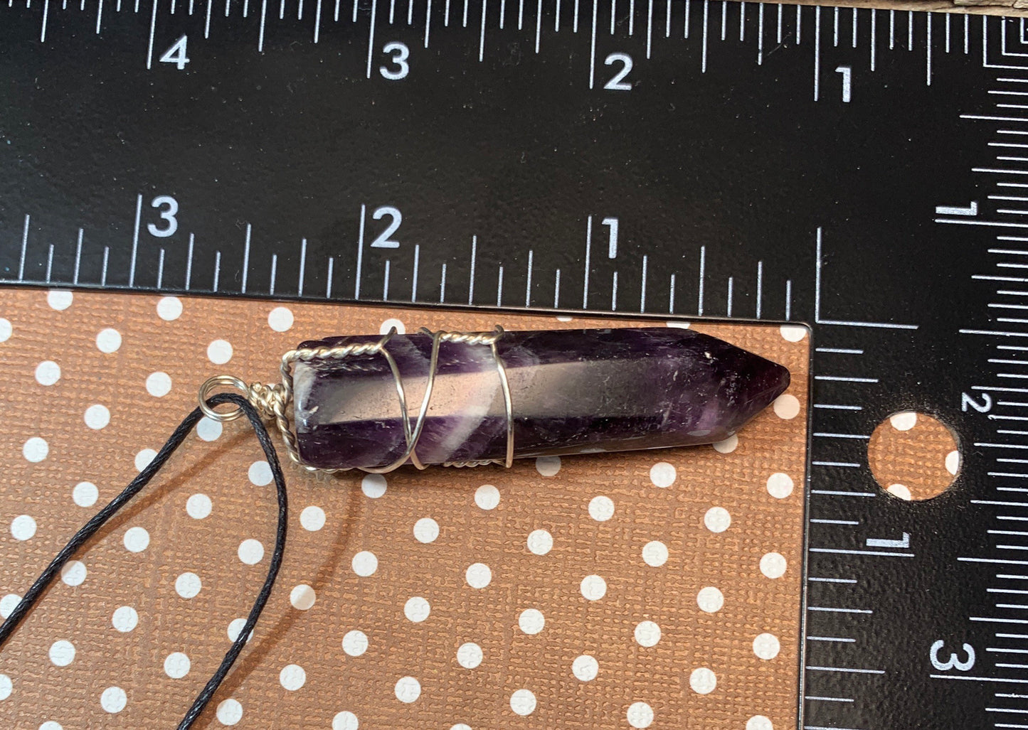 Amethyst Point Wire Wrapped Necklace              NCK-0620