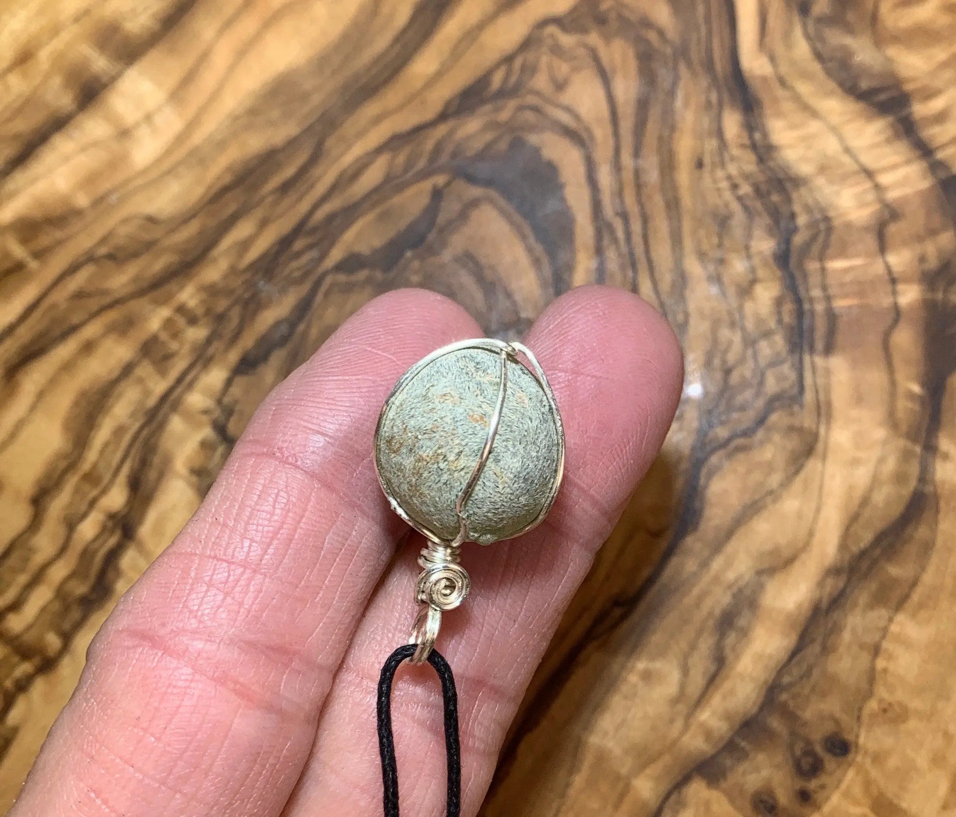 Prehnite Wire Wrapped Necklace    NCK-0491 Shop Wholesale Crystals