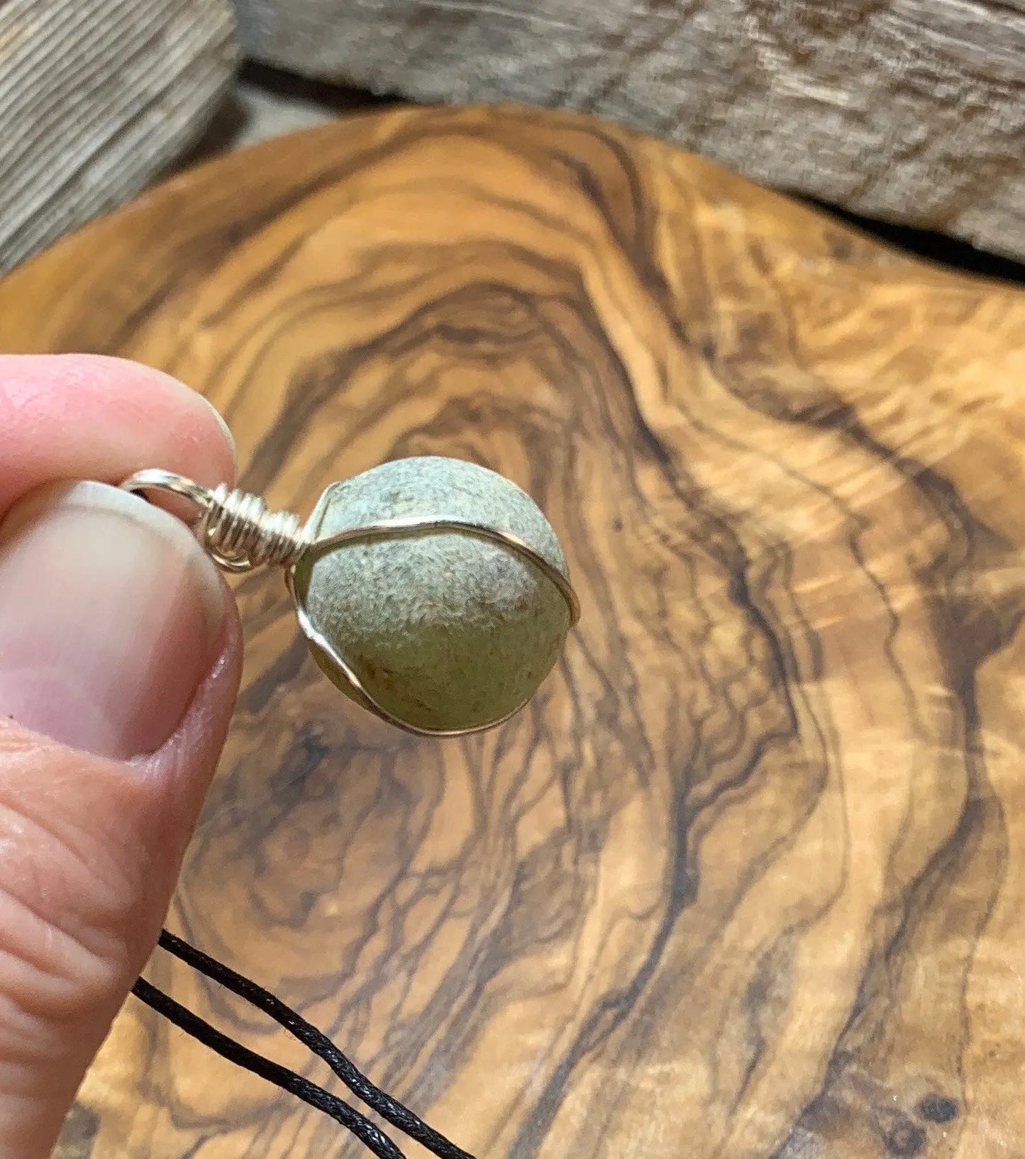 Prehnite Wire Wrapped Necklace    NCK-0491 Shop Wholesale Crystals