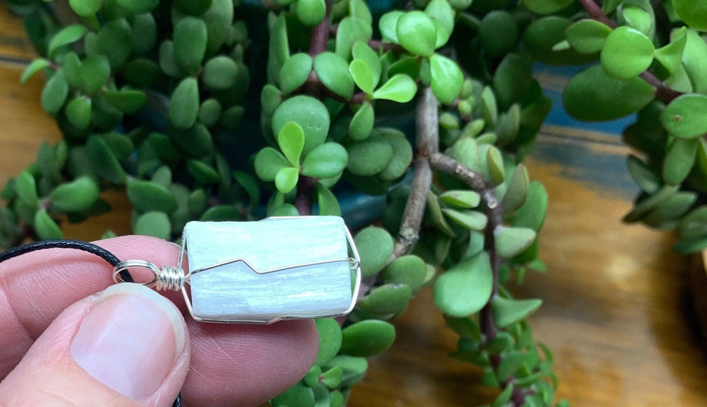 Selenite Wire Wrapped Necklace              NCK-0708 Shop Wholesale Crystals