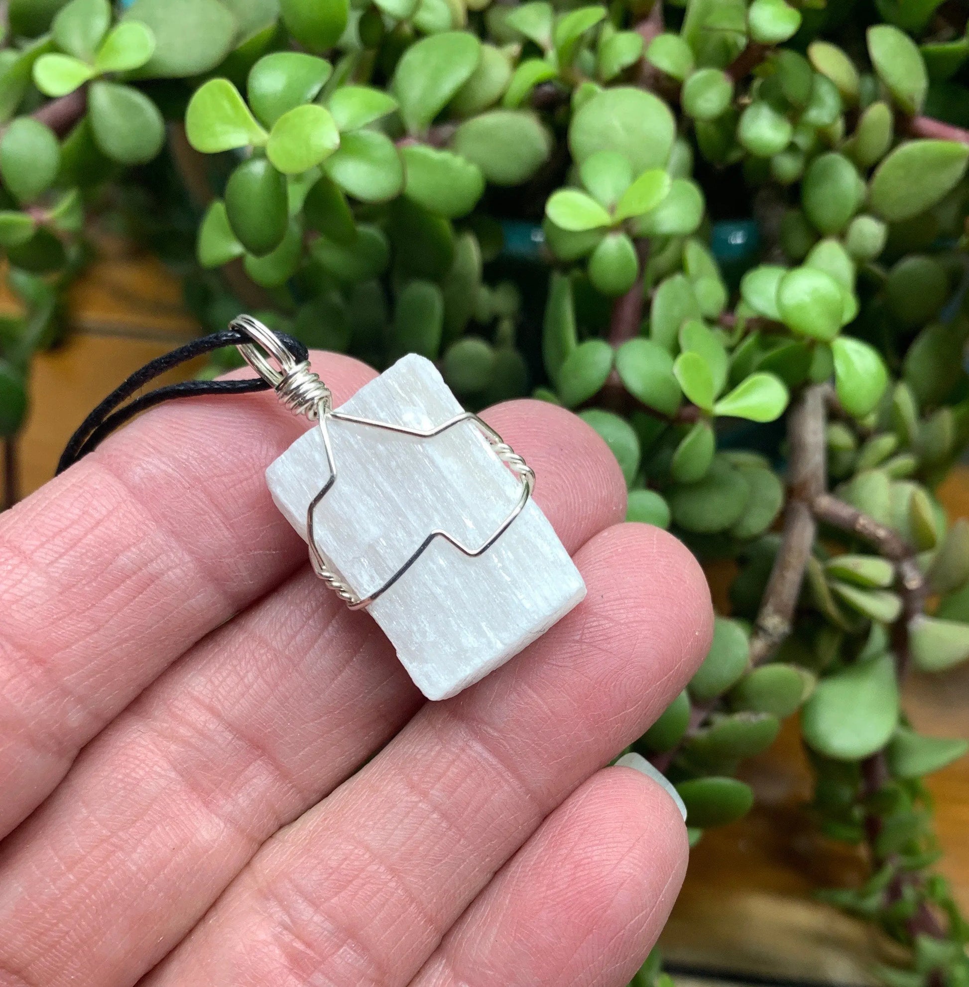 Selenite Wire Wrapped Necklace              NCK-0701 Shop Wholesale Crystals