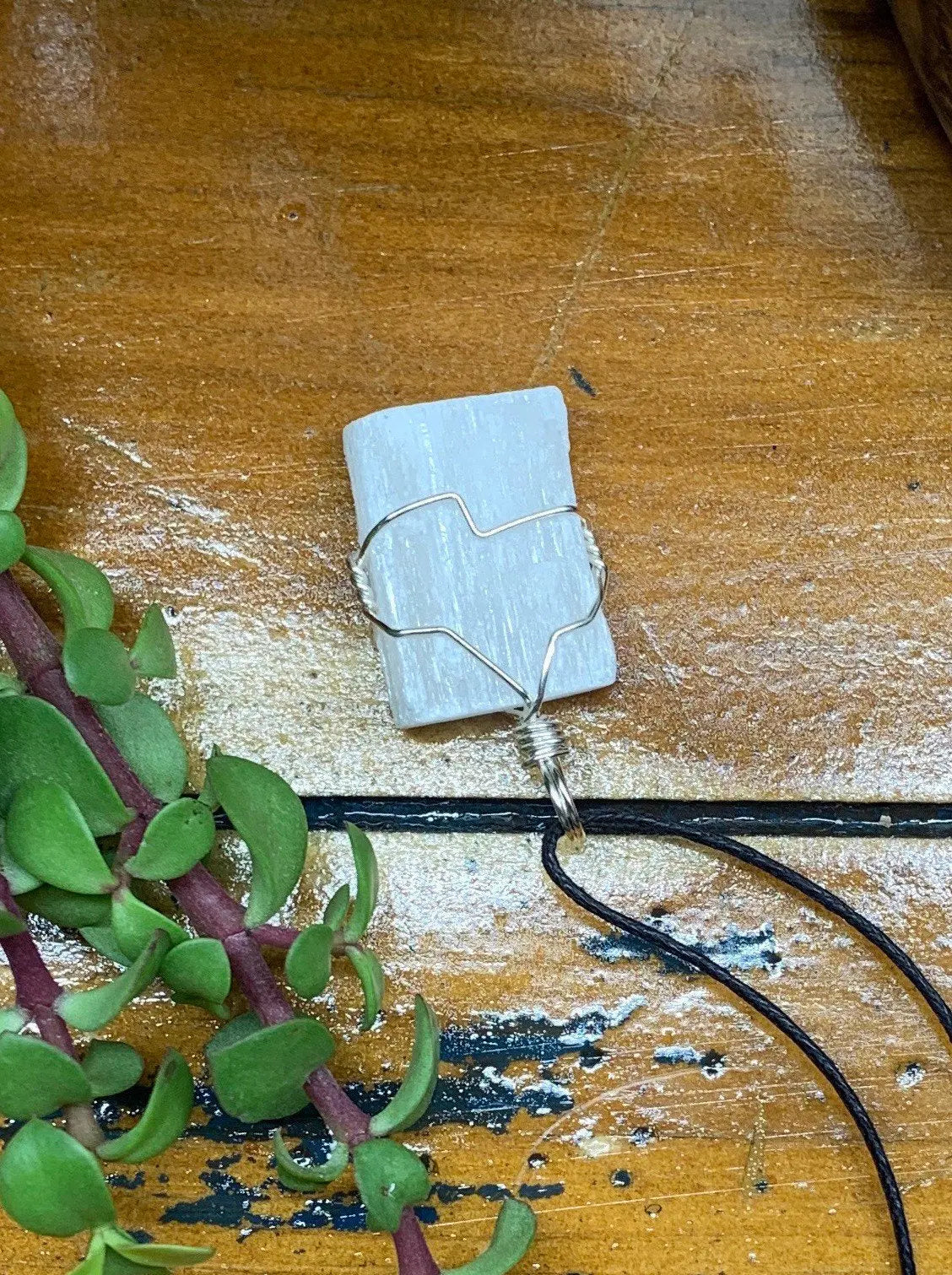 Selenite Wire Wrapped Necklace              NCK-0701 Shop Wholesale Crystals