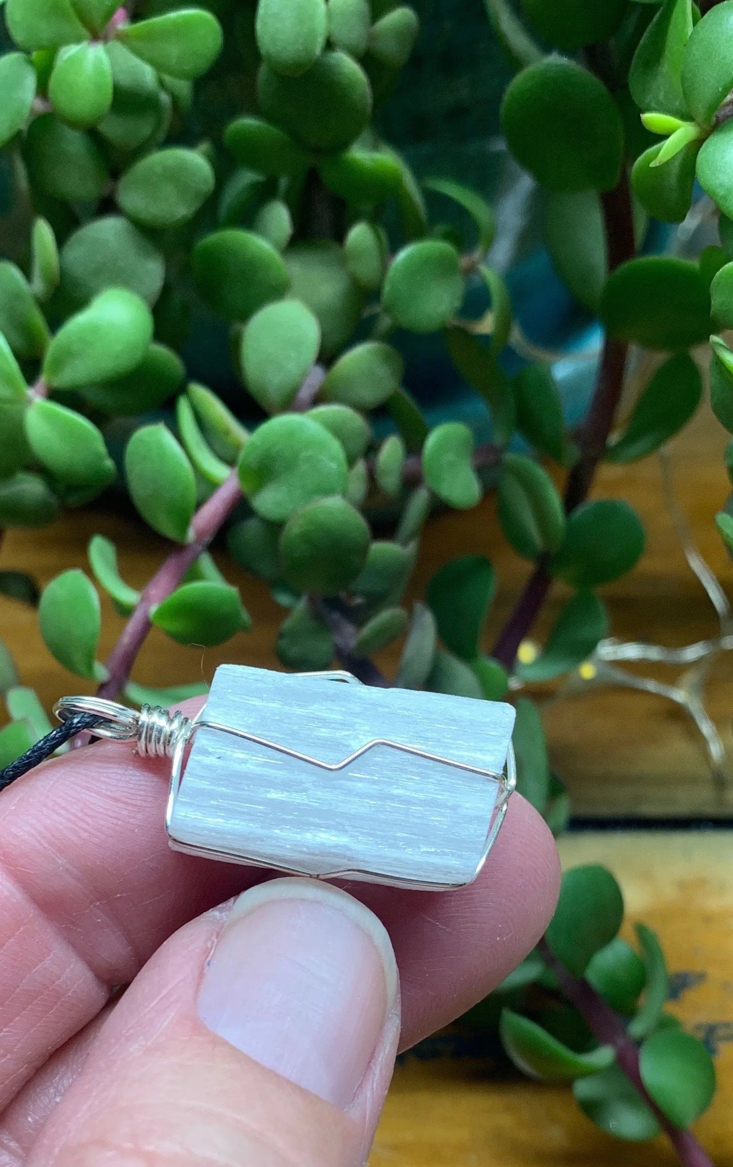 Selenite Wire Wrapped Necklace              NCK-0679 Shop Wholesale Crystals