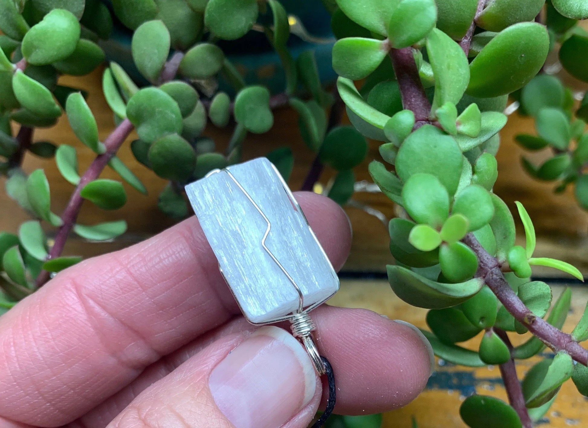 Selenite Wire Wrapped Necklace              NCK-0675 Shop Wholesale Crystals