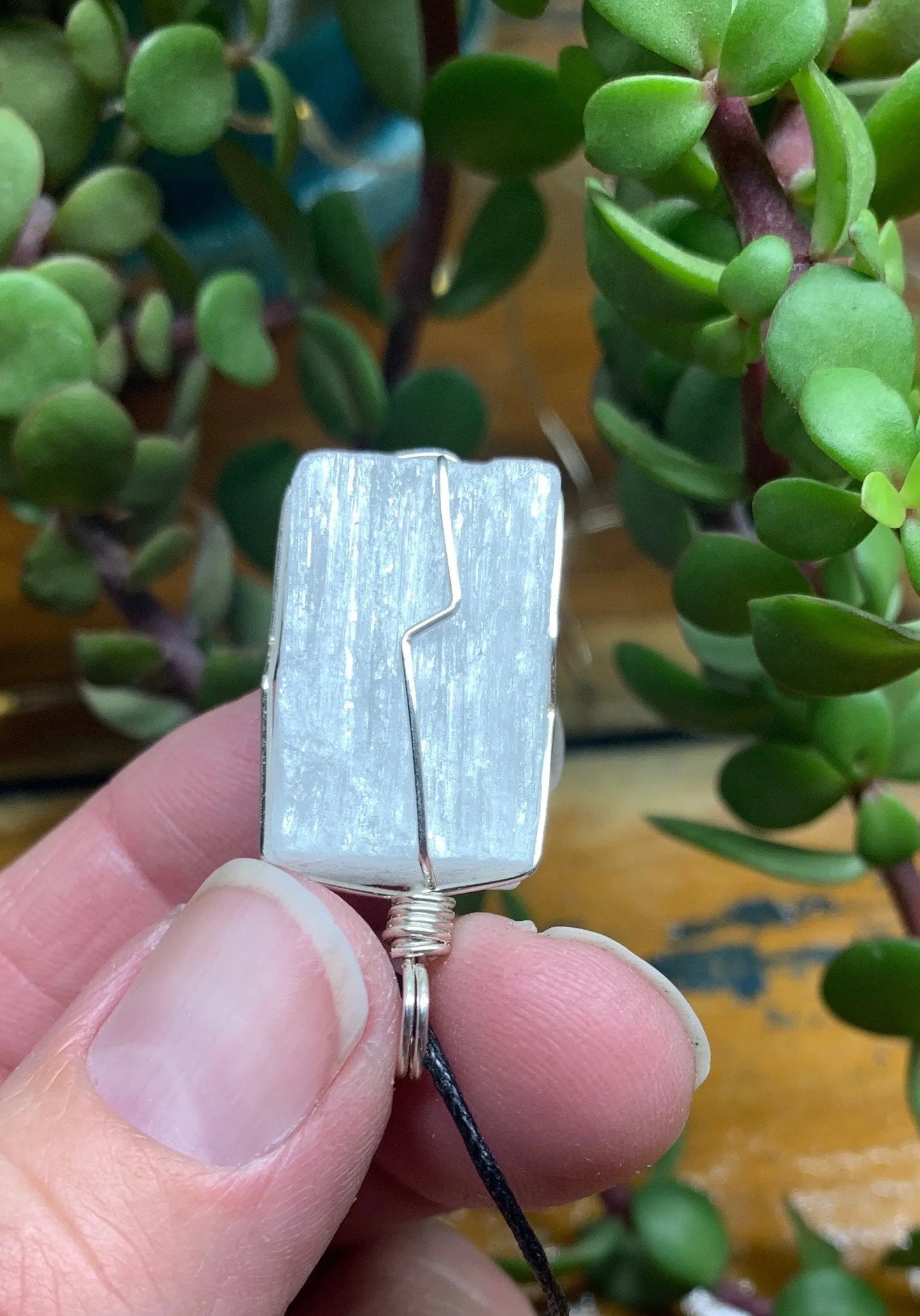 Selenite Wire Wrapped Necklace              NCK-0677 Shop Wholesale Crystals