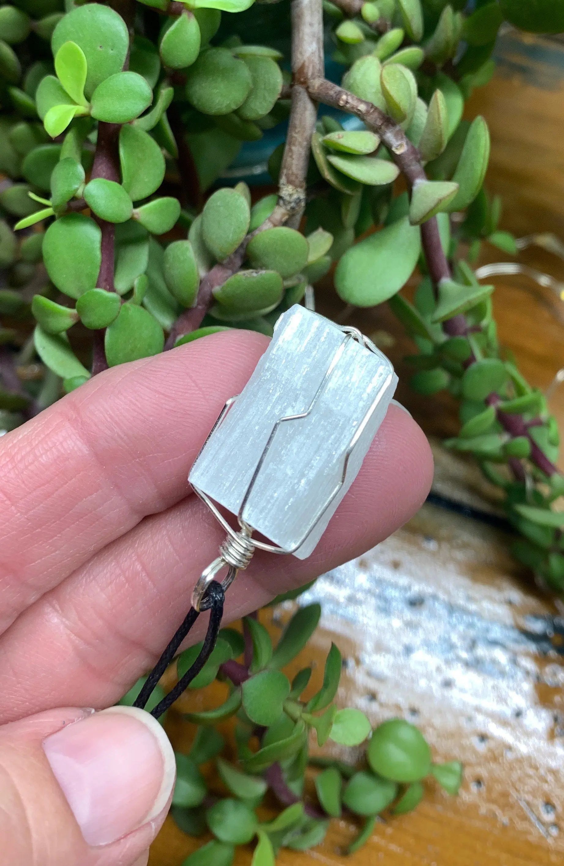 Selenite Wire Wrapped Necklace              NCK-0674 Shop Wholesale Crystals