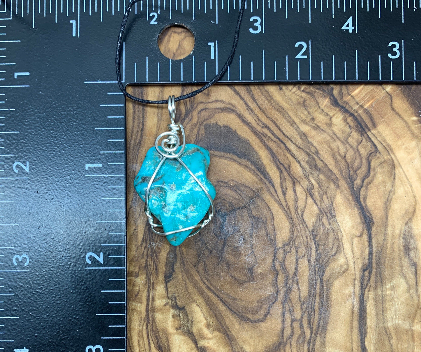 Turquoise Wire Wrapped Necklace              NCK-0609