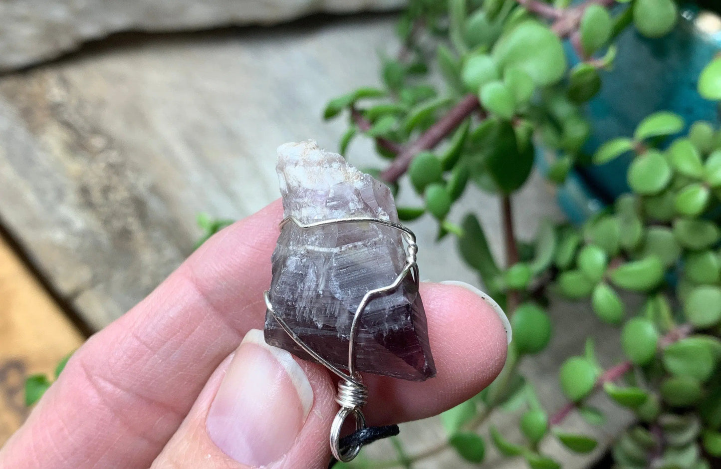 Amethyst Point Wire Wrapped Necklace              NCK-0420 Shop Wholesale Crystals