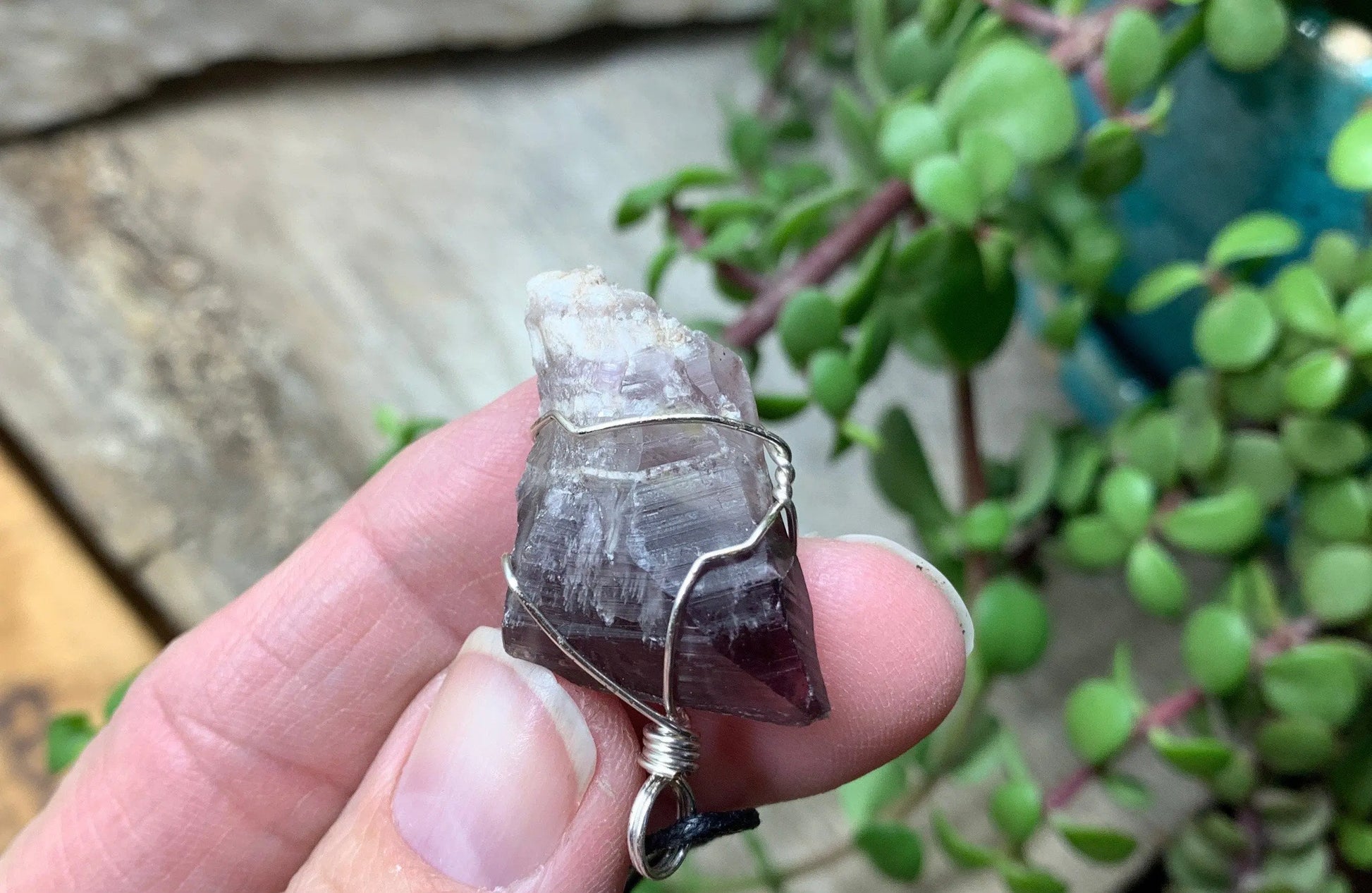Amethyst Point Wire Wrapped Necklace              NCK-0420 Shop Wholesale Crystals